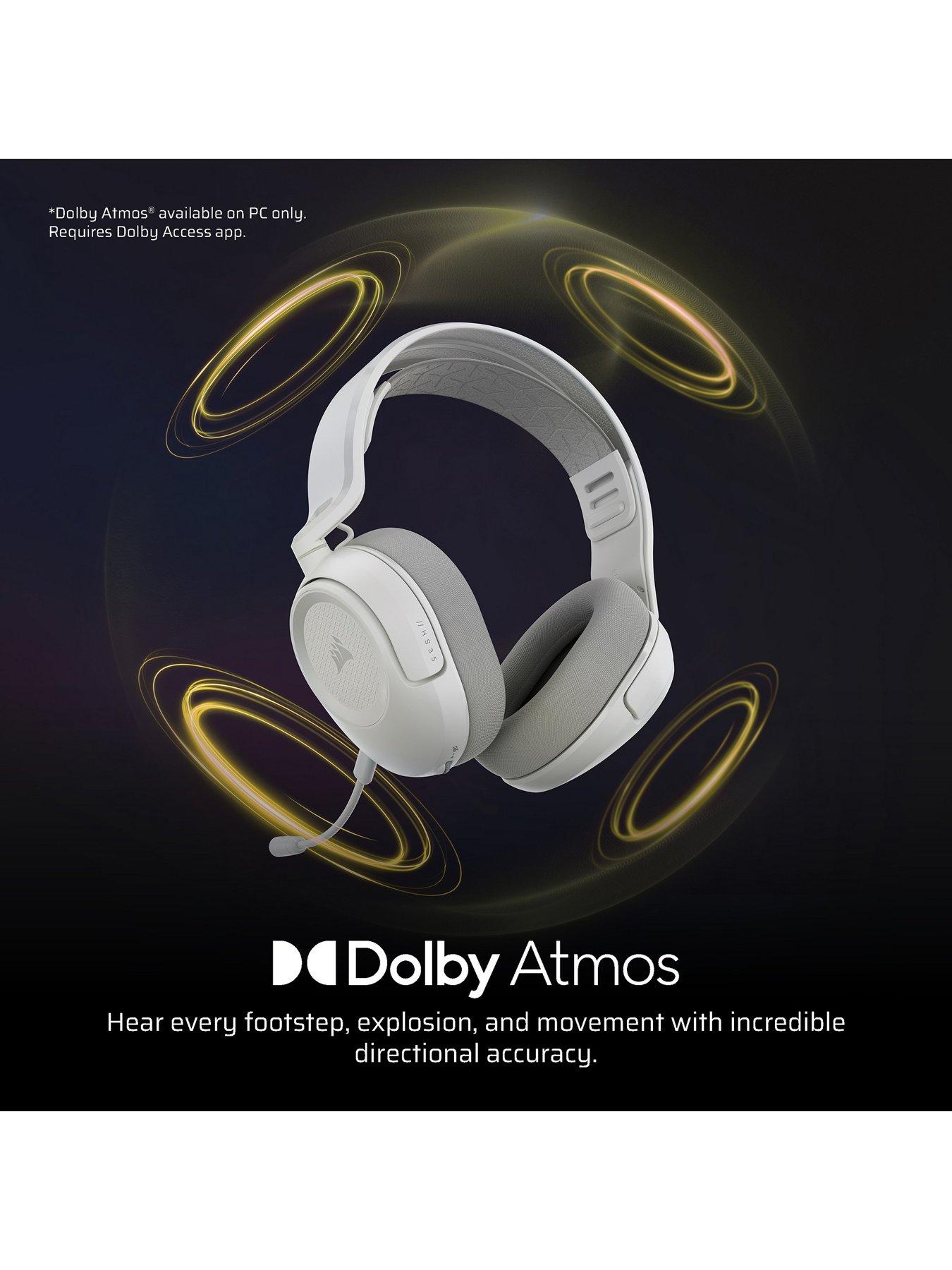 Image 3 of 7 of CORSAIR HS35 v3 Wireless Headset, White, Playstation Packaging