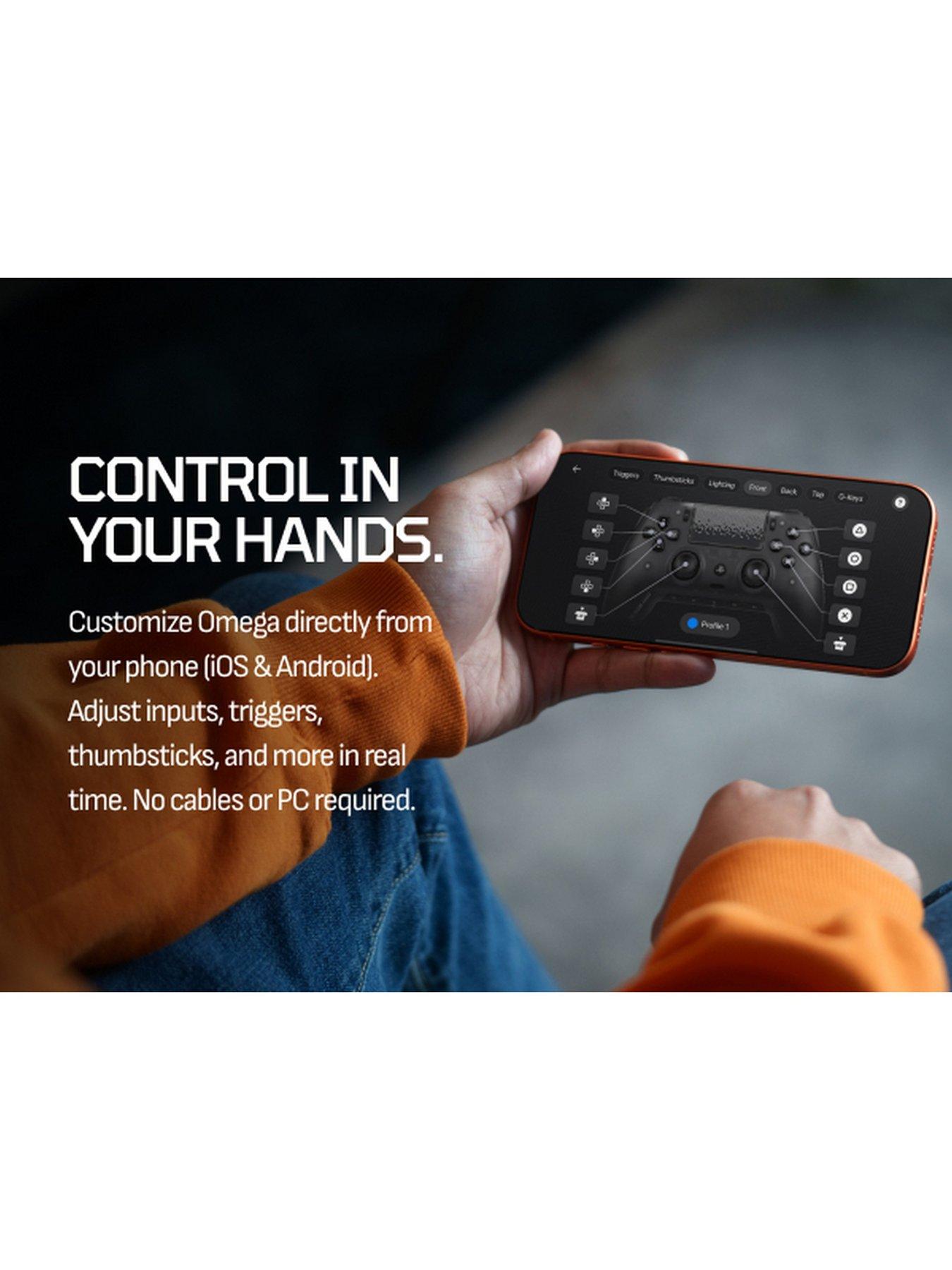 Image 5 of 7 of CORSAIR SCUF OMEGA Wireless Performance Controller for PS5 & PC - Steel/Grey