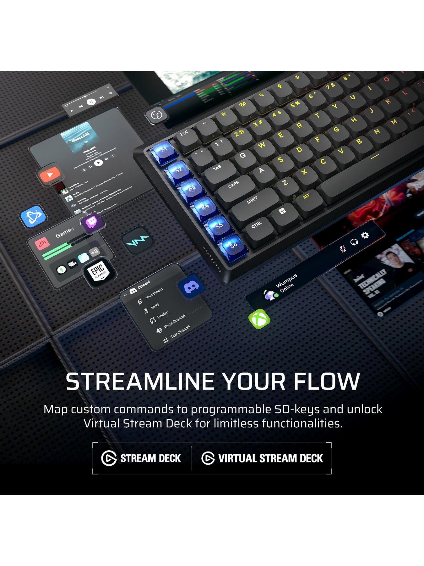 Image 5 of 7 of CORSAIR VANGUARD AIR 99 WIRELESS Optical-Mechanical Gaming Keyboard