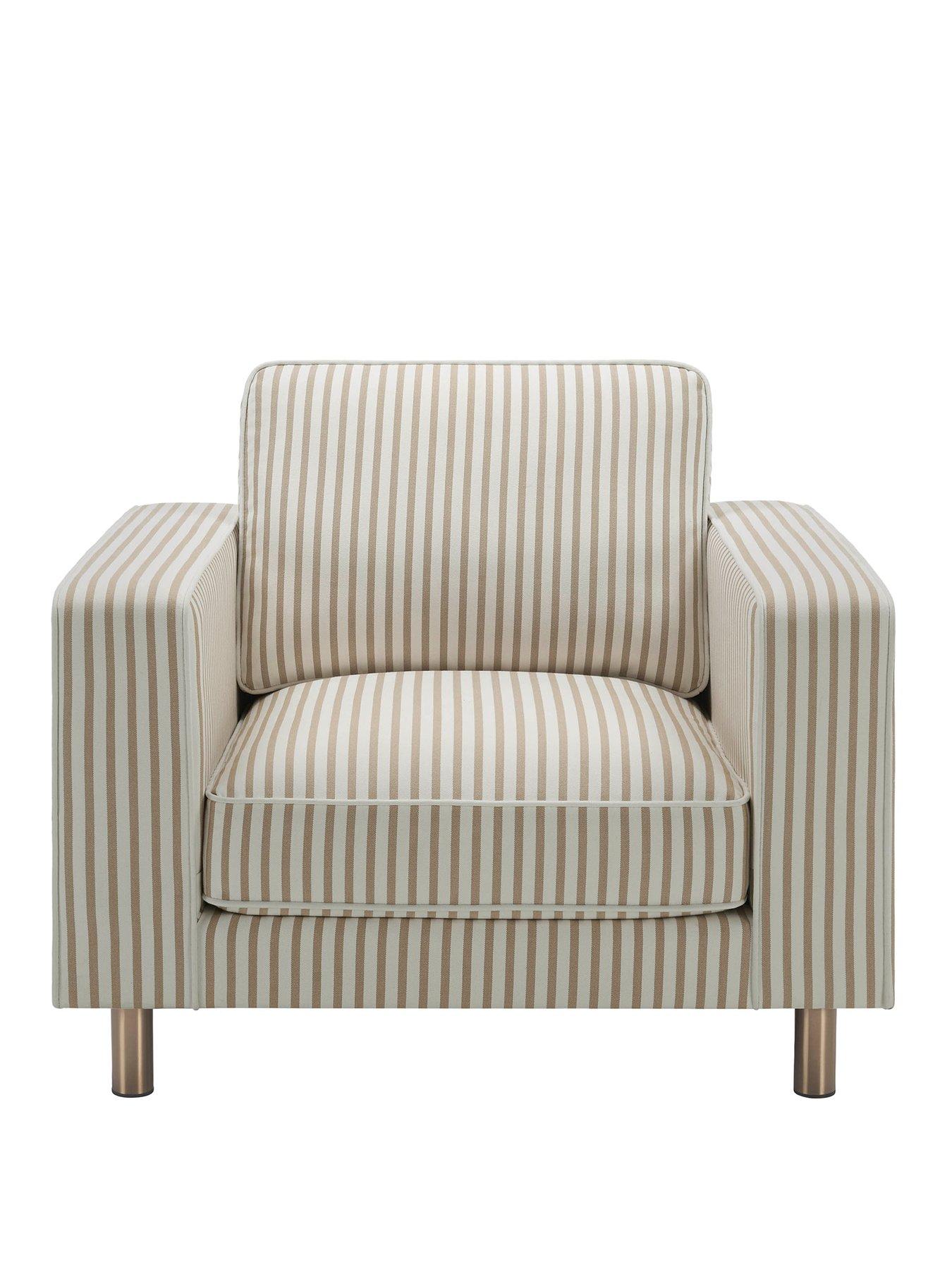 Image 2 of 5 of Dusk Soho Armchair - Sand Stripe