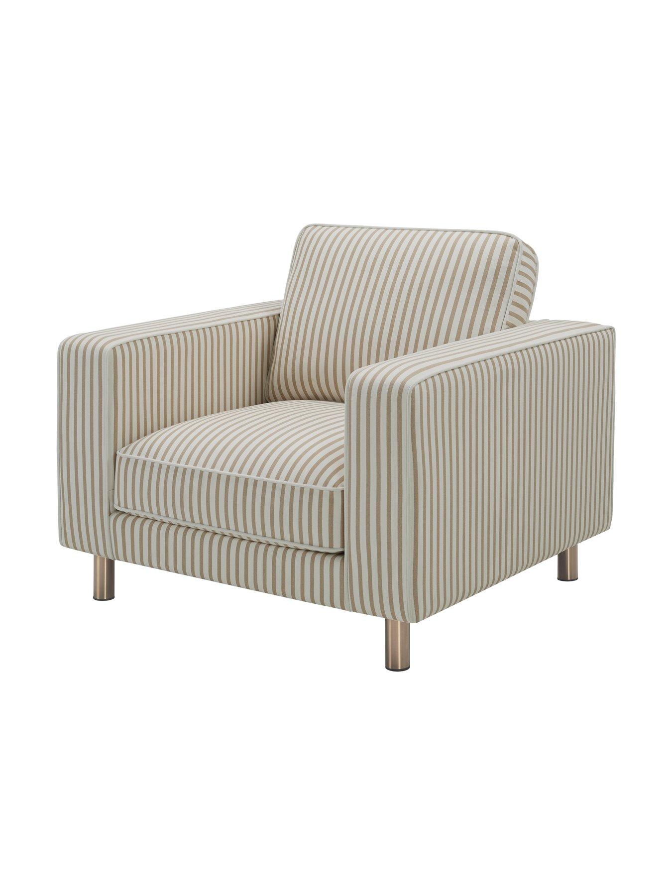 Image 3 of 5 of Dusk Soho Armchair - Sand Stripe