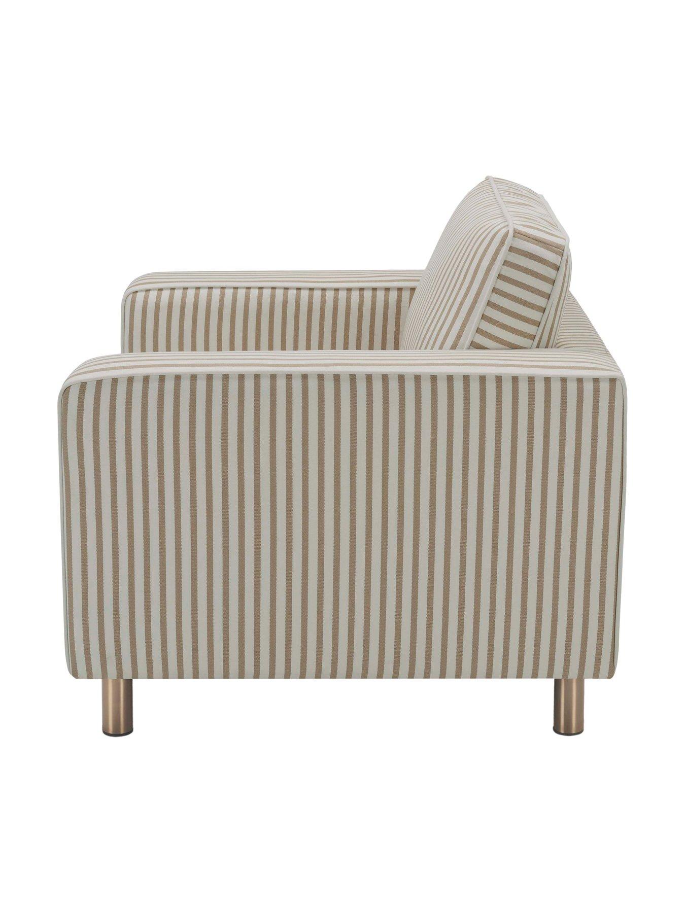 Image 4 of 5 of Dusk Soho Armchair - Sand Stripe