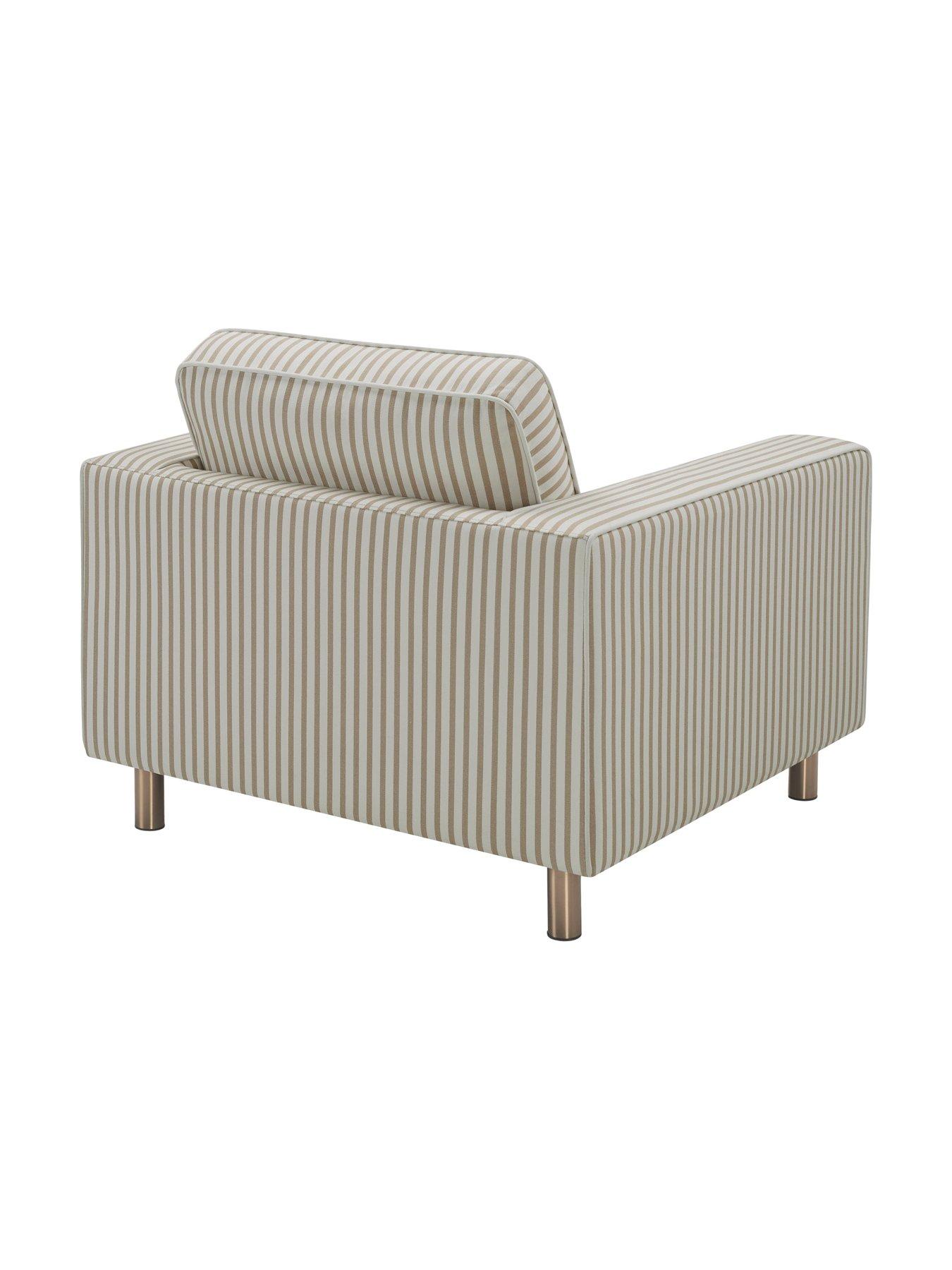 Image 5 of 5 of Dusk Soho Armchair - Sand Stripe