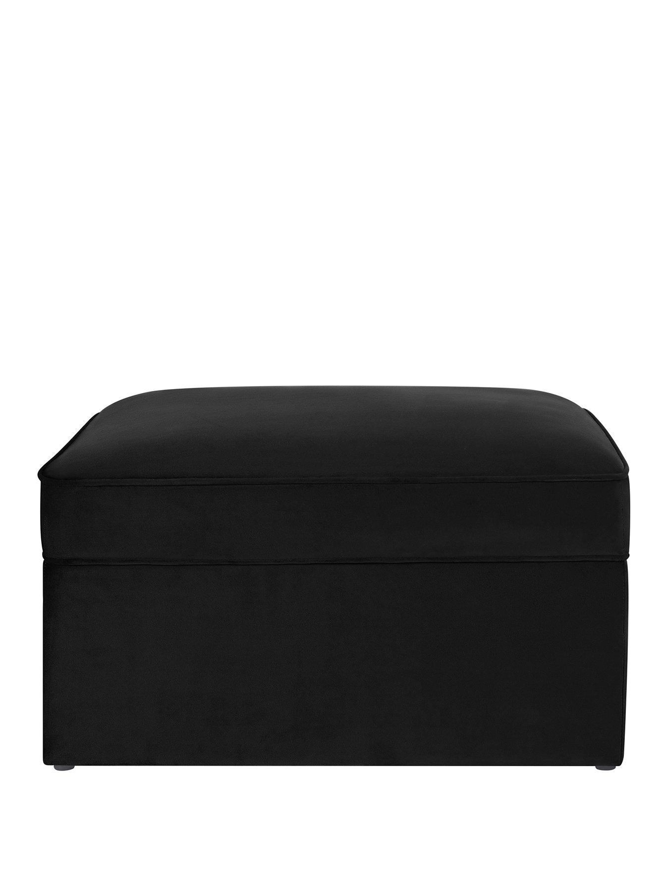 Image 2 of 4 of Dusk Soho Ottoman Storage Pouffe - Ink