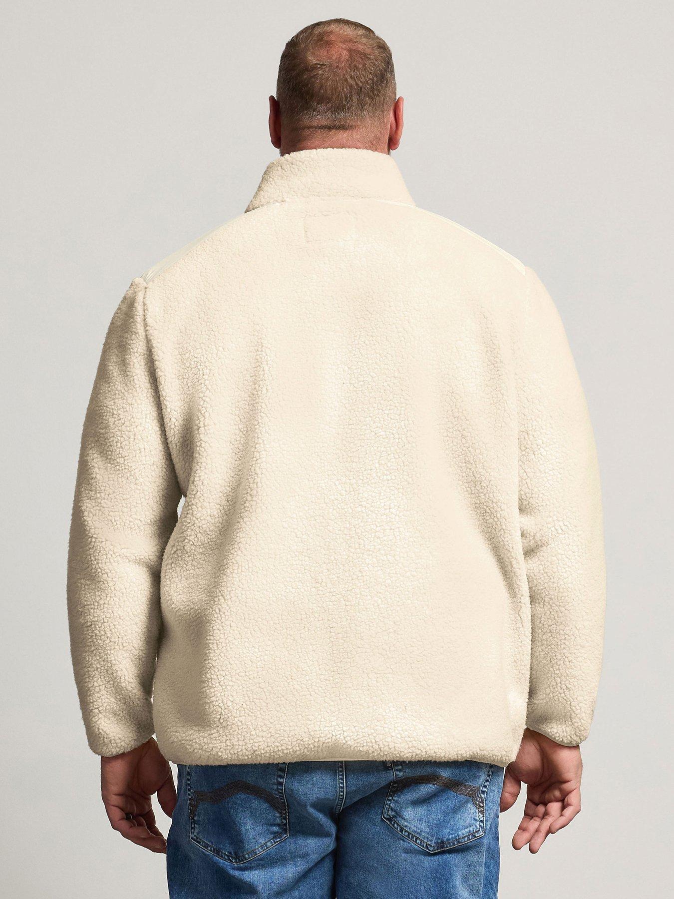 Image 2 of 4 of BadRhino Mens Big &amp; Tall Borg Lined Zip Through Jacket - Natural