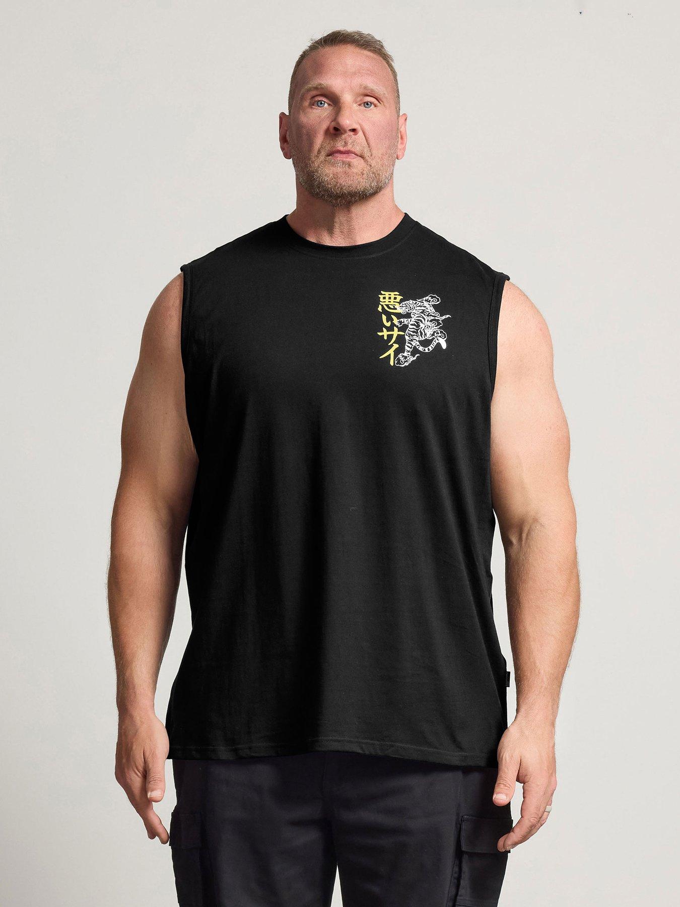 Big & Tall Mens Graphic Vest Top - Image 4