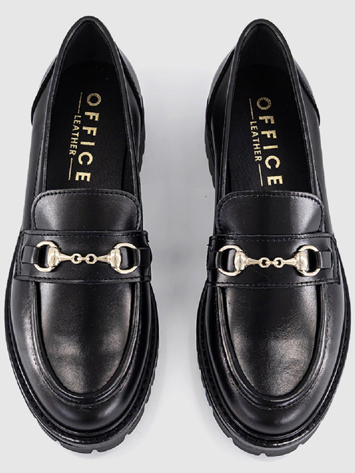Image 2 of 4 of OFFICE Fenna Chunky Cleated Snaffle Loafers - Black
