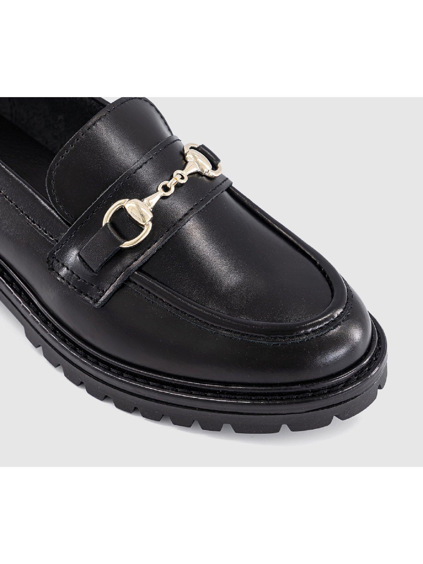 Image 3 of 4 of OFFICE Fenna Chunky Cleated Snaffle Loafers - Black