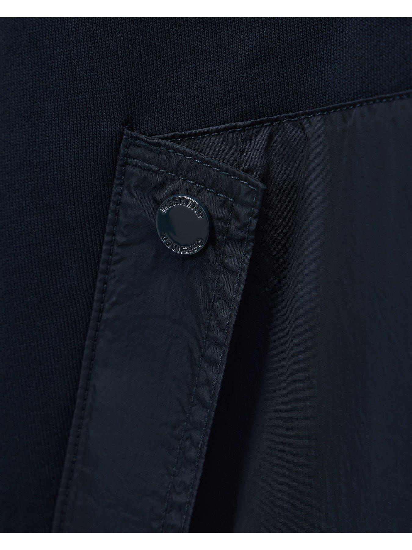 Image 6 of 6 of Weekend Offender Mens Daponte Full Zip Contrast Panel Hoodie - Navy