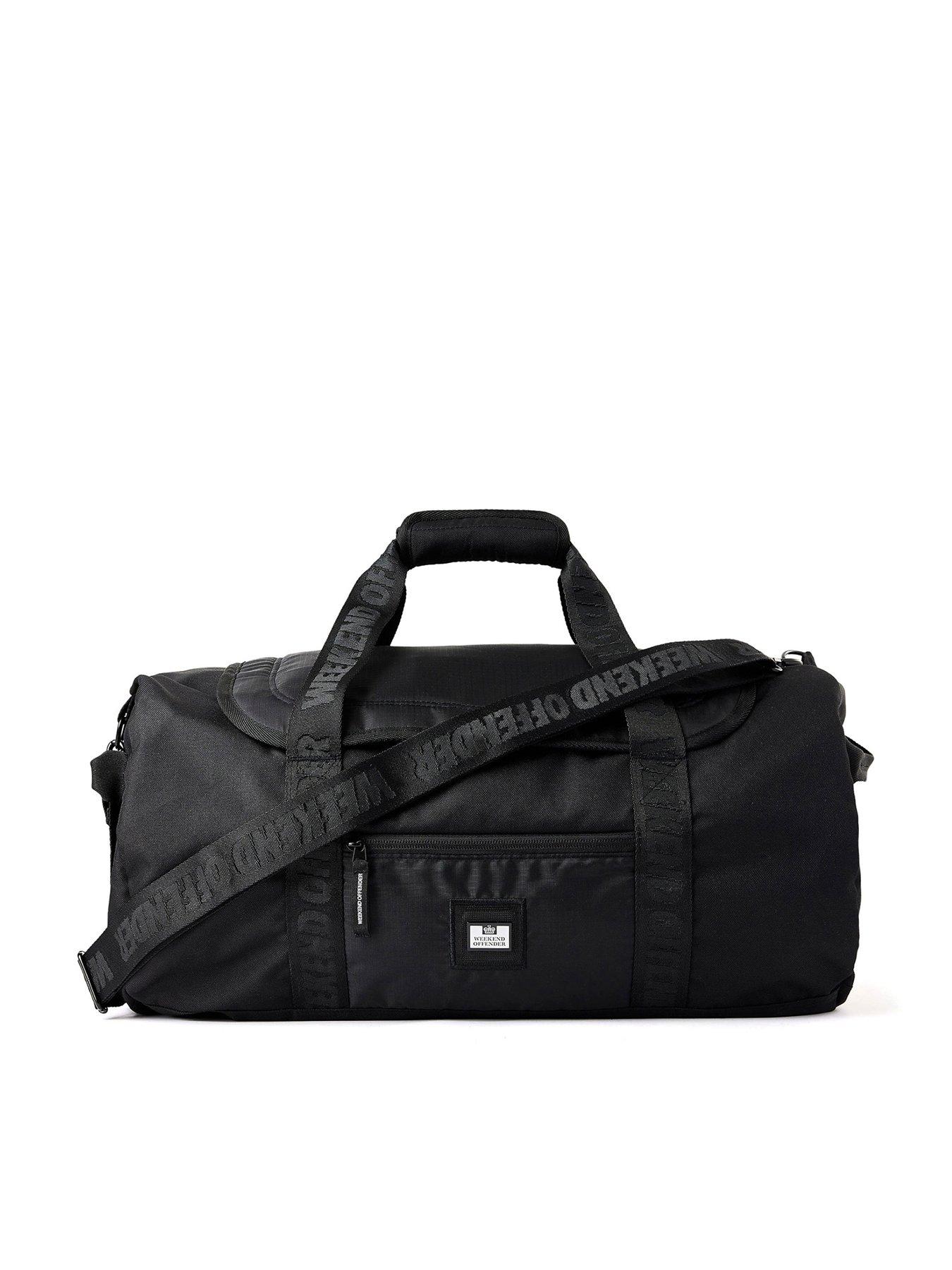 Image 1 of 6 of Weekend Offender Weekend Offender Logo Duffle Bag - Black