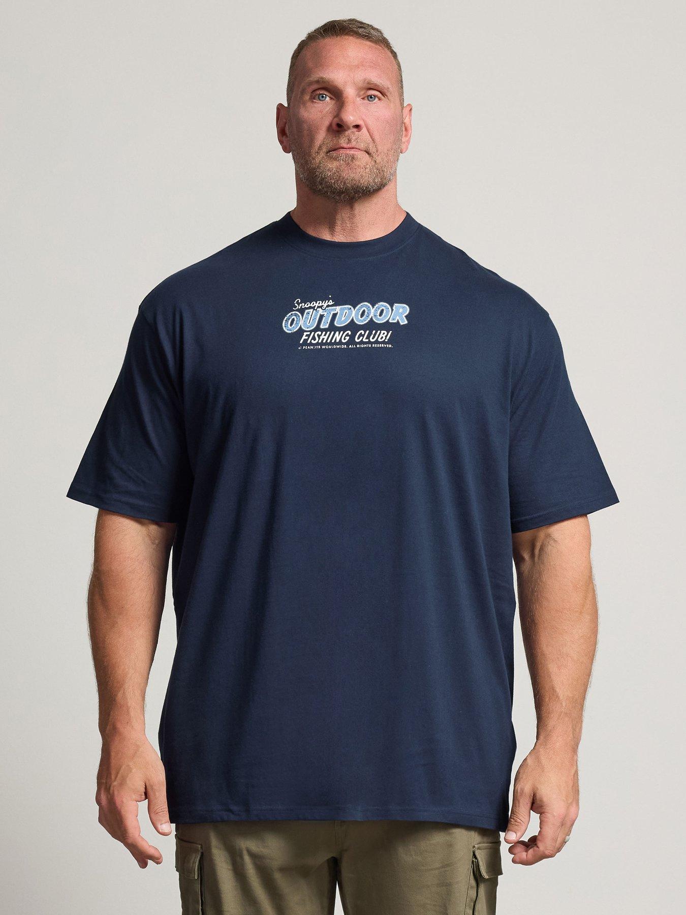 BadRhino Mens Extra Long Graphic Printed T-Shirt, Blue, Size 1Xl, Men