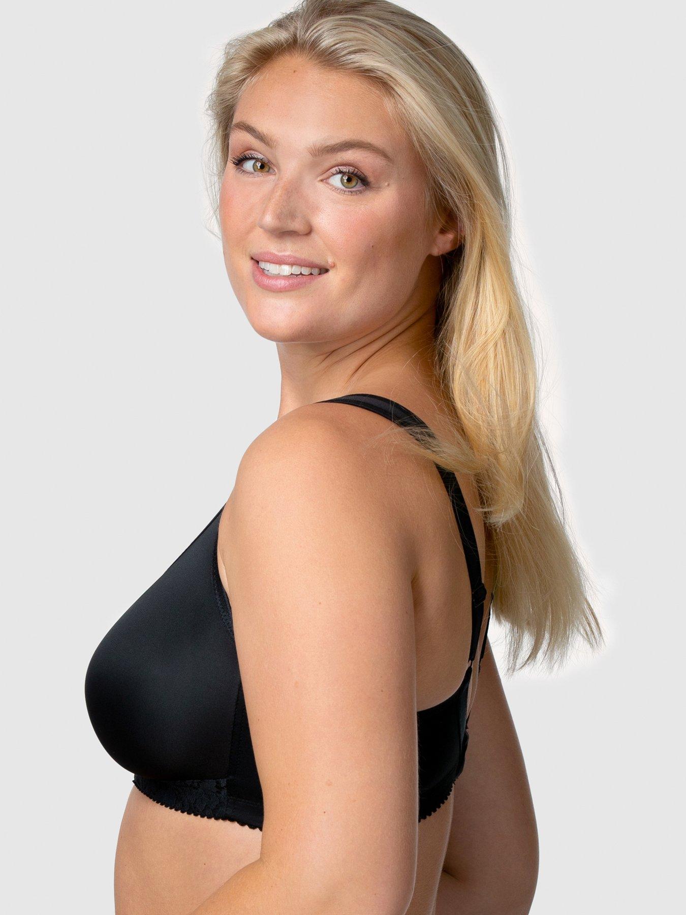 Image 3 of 3 of Miss Mary of Sweden Smooth Lacy Non-wired T-shirt Bra - Black