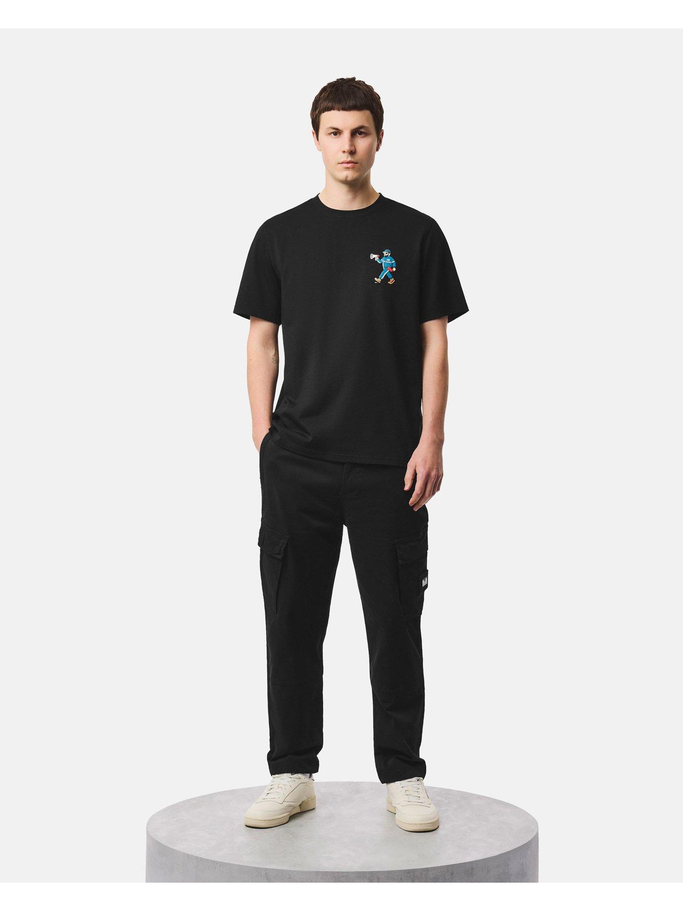Image 1 of 6 of Weekend Offender Eldon Cargo Trousers - Black