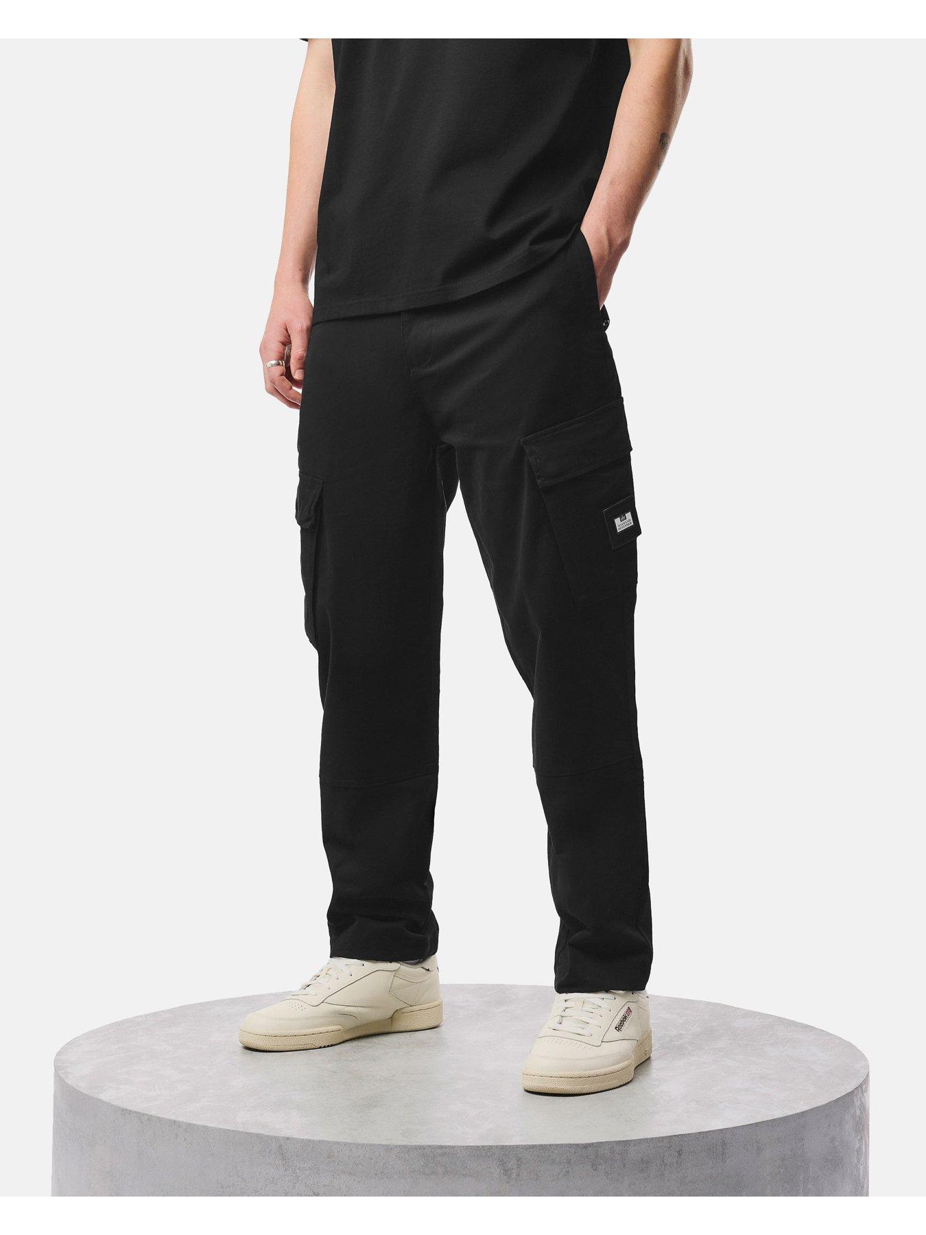 Image 2 of 6 of Weekend Offender Eldon Cargo Trousers - Black