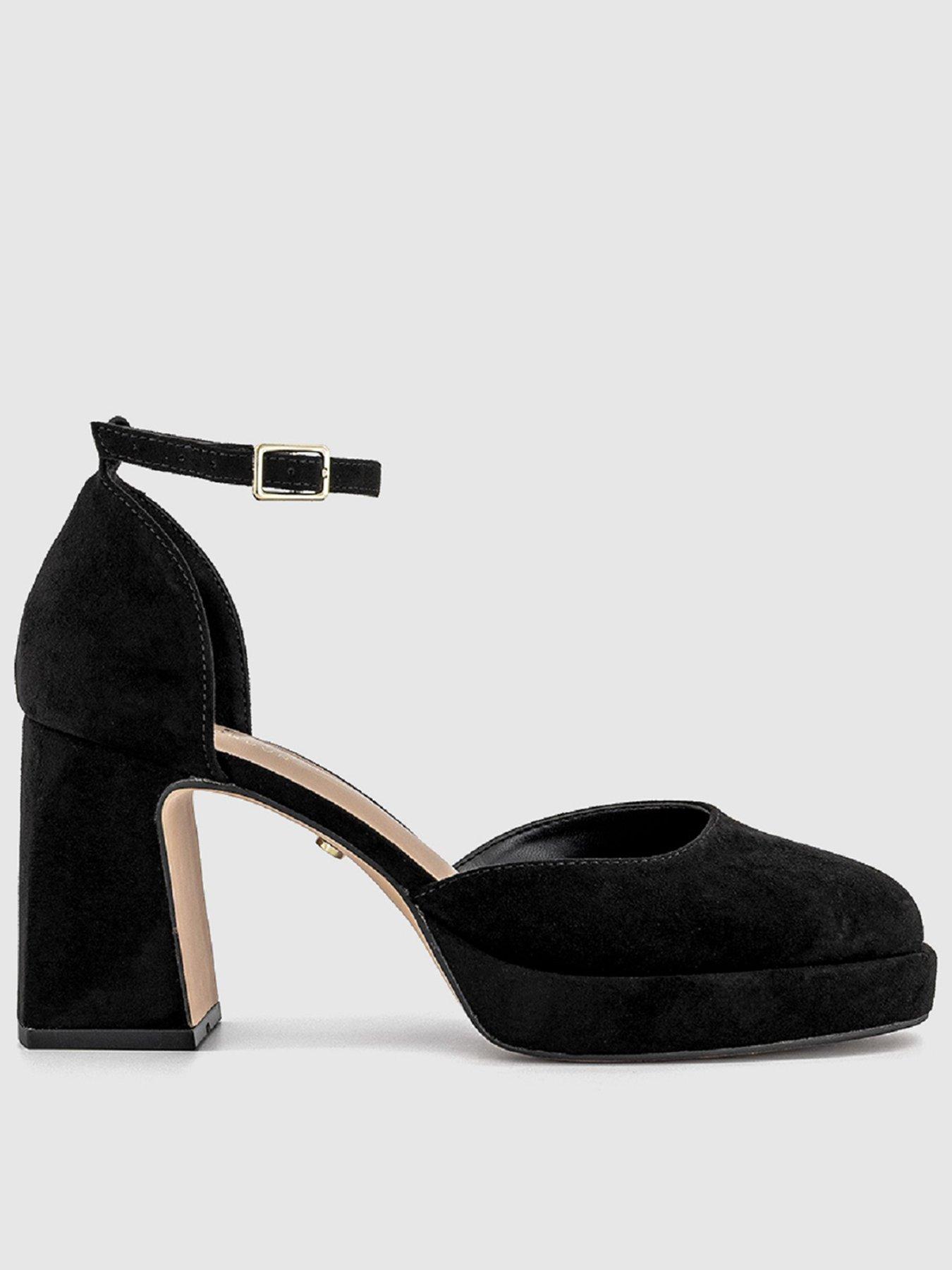 Image 1 of 4 of OFFICE Mentor Two Part Platform Heels - Black