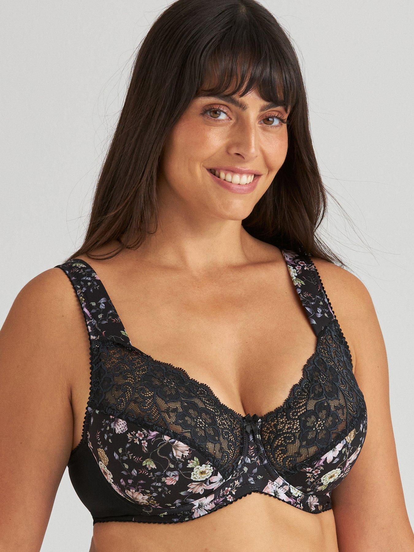 Miss Mary of Sweden Fauna Underwired Bra, Black, Size 42Dd, Women
