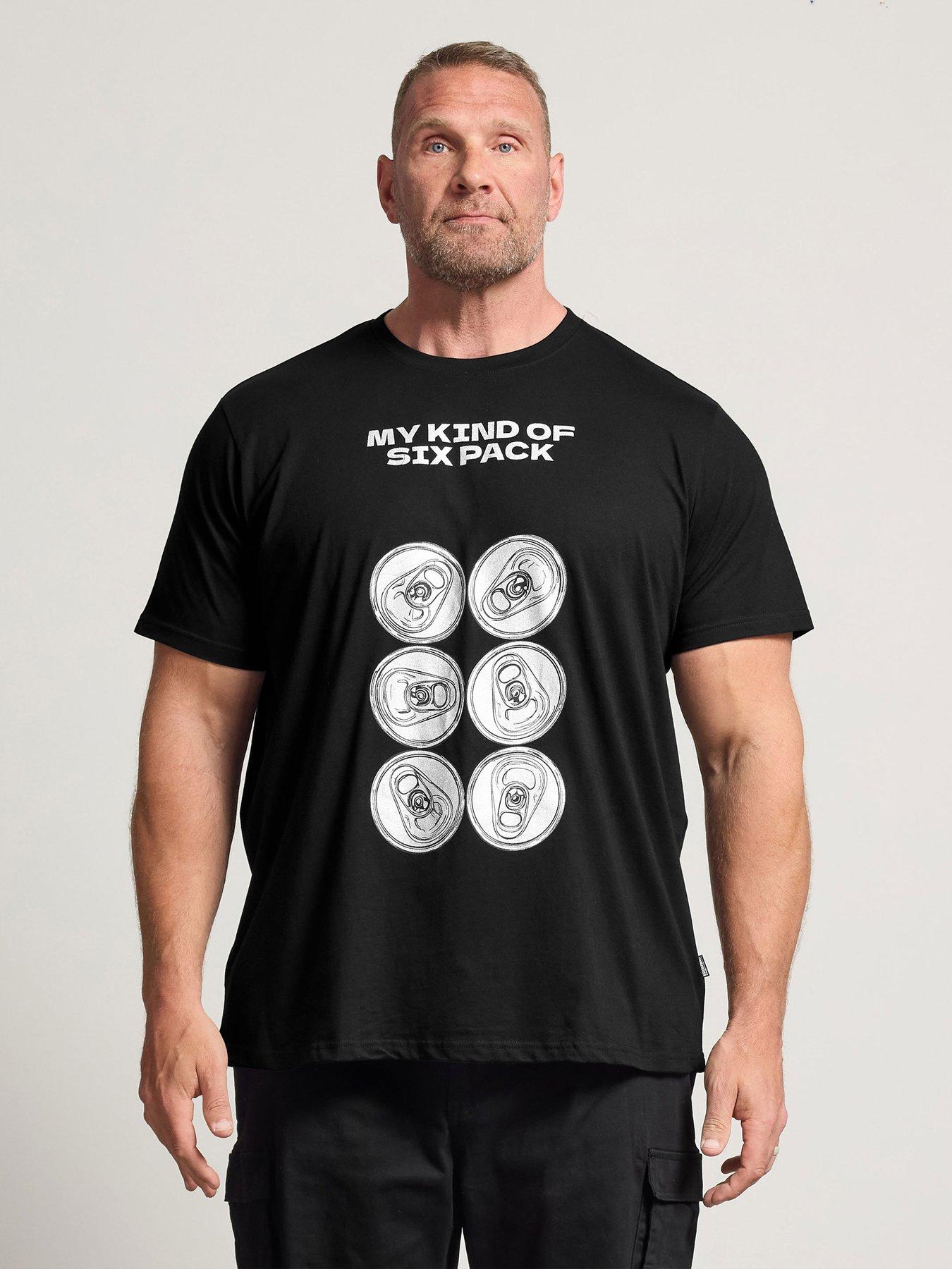 BadRhino Mens Big & Tall Graphic Slogan T-Shirt, Black, Size 3Xl, Men