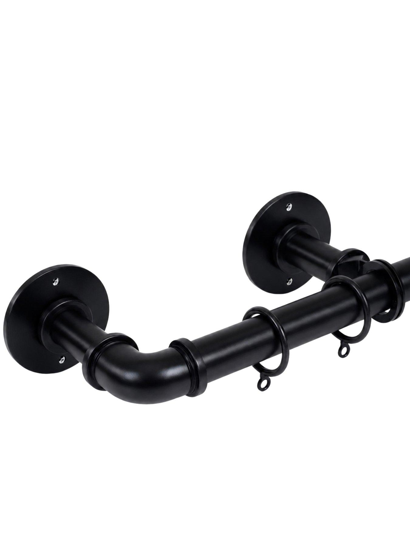 The Very Collection Industrial Pipe Curtain Pole Set 120-220cm