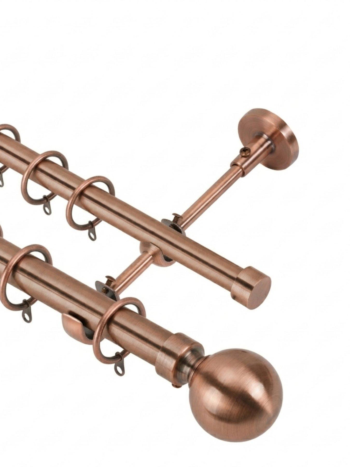 The Very Collection Double Ball End Curtain Pole 120-320cm 19mm  &  28mm