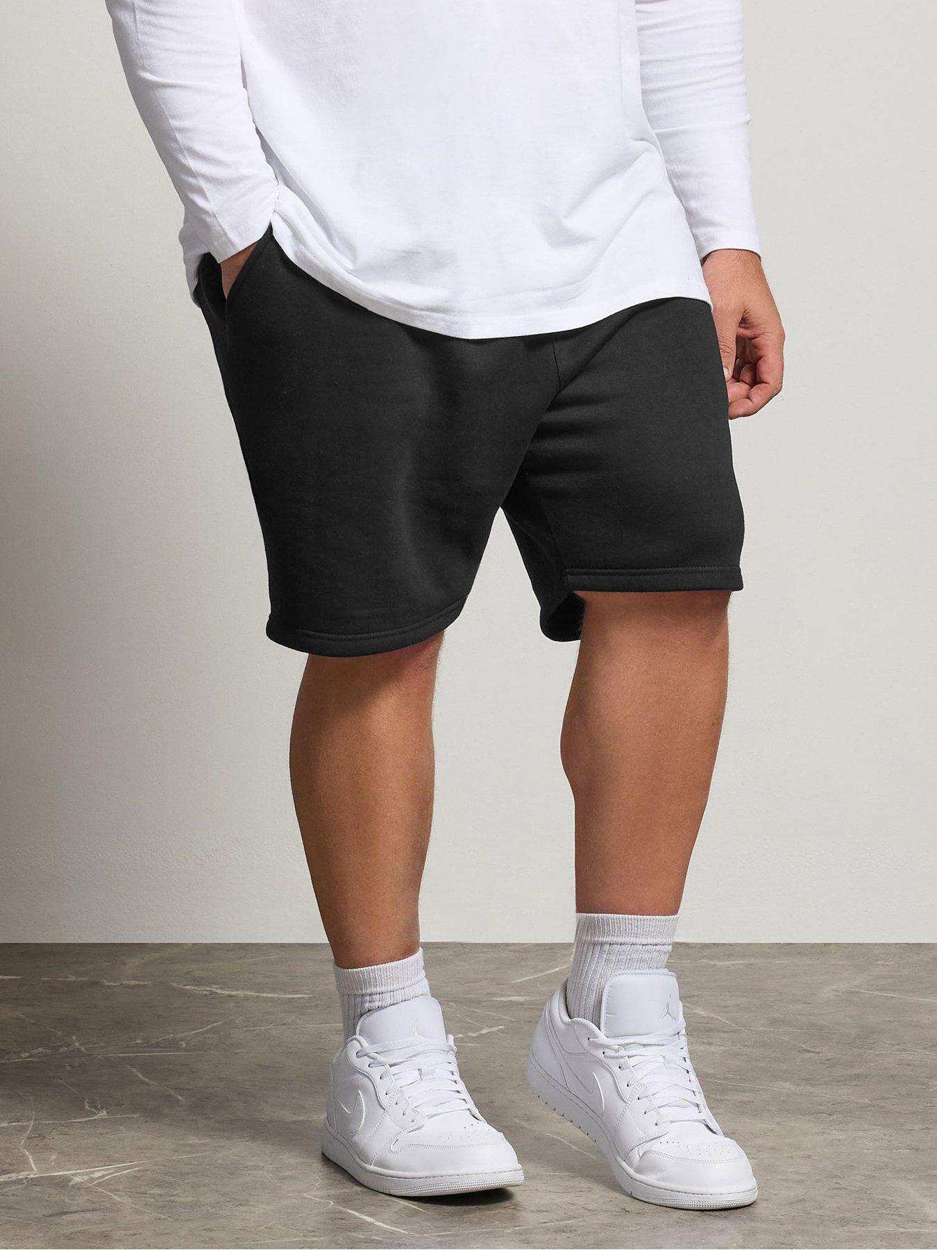 Image 1 of 4 of BadRhino Mens Skull Print Drawcord Jogger Shorts - Black