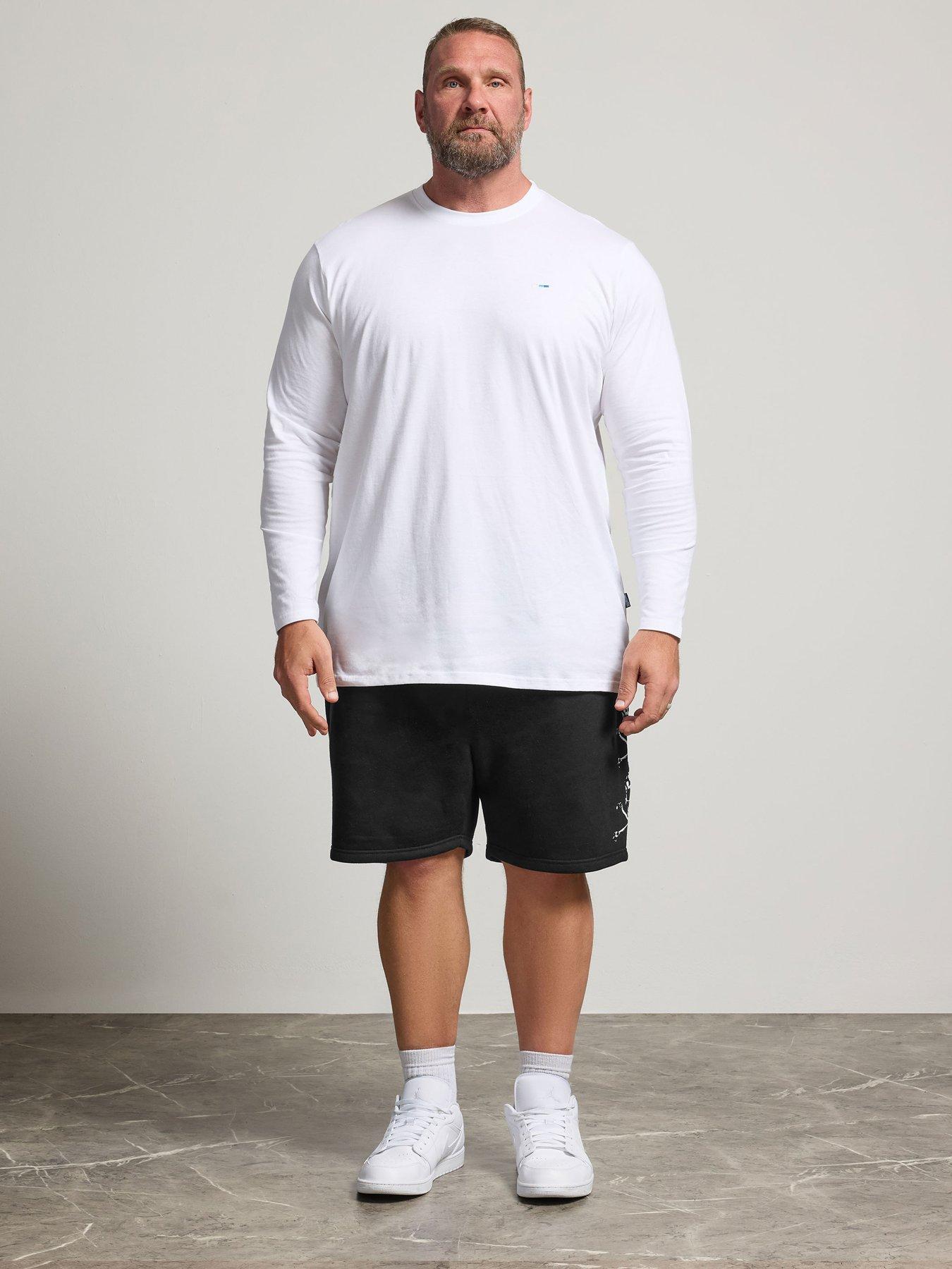 Image 3 of 4 of BadRhino Mens Skull Print Drawcord Jogger Shorts - Black