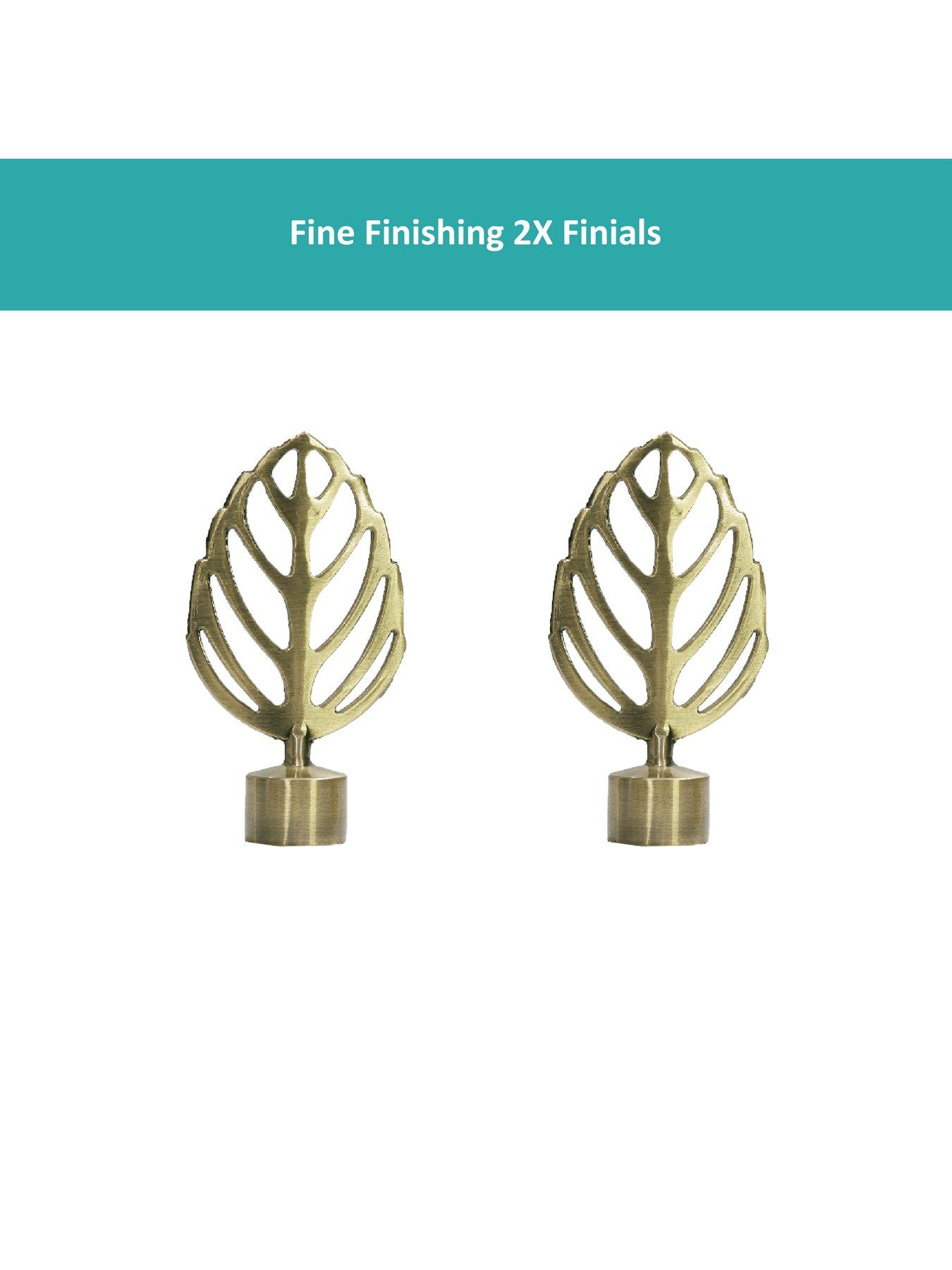 Image 4 of 7 of The Very Collection Leaf Finial Design 28mm Pole Set 210-360cm