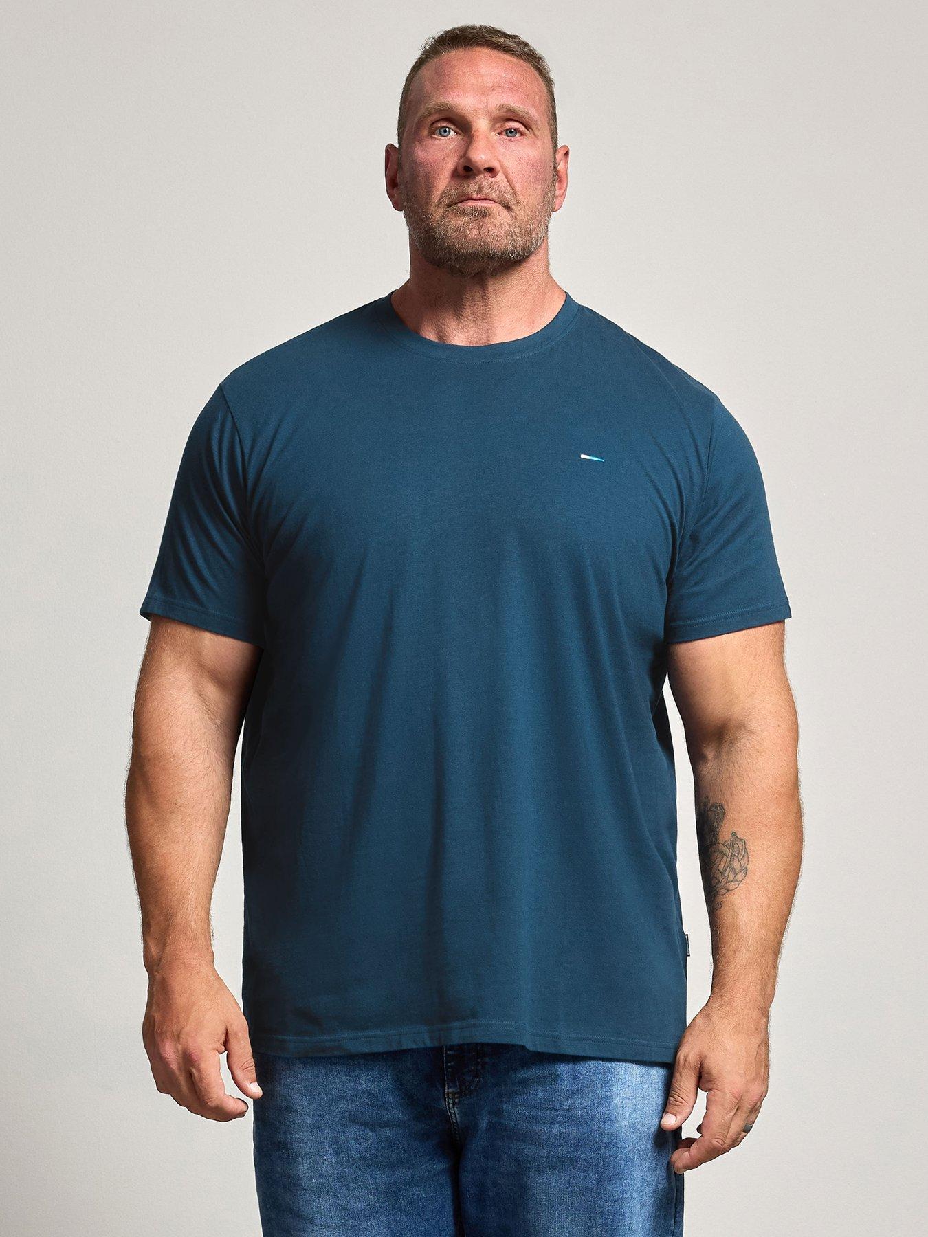 Image 4 of 4 of BadRhino Mens Extra Long 3 Pack Crew Neck T-Shirts - Brown