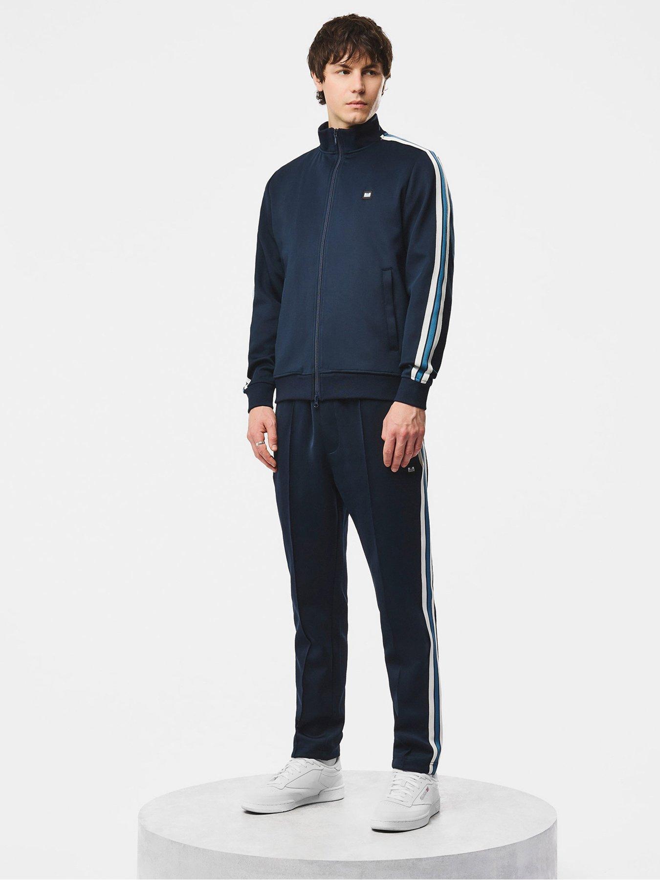 Image 2 of 5 of Weekend Offender Mens Cultra Funnel Neck Zip Through Track Top - Navy