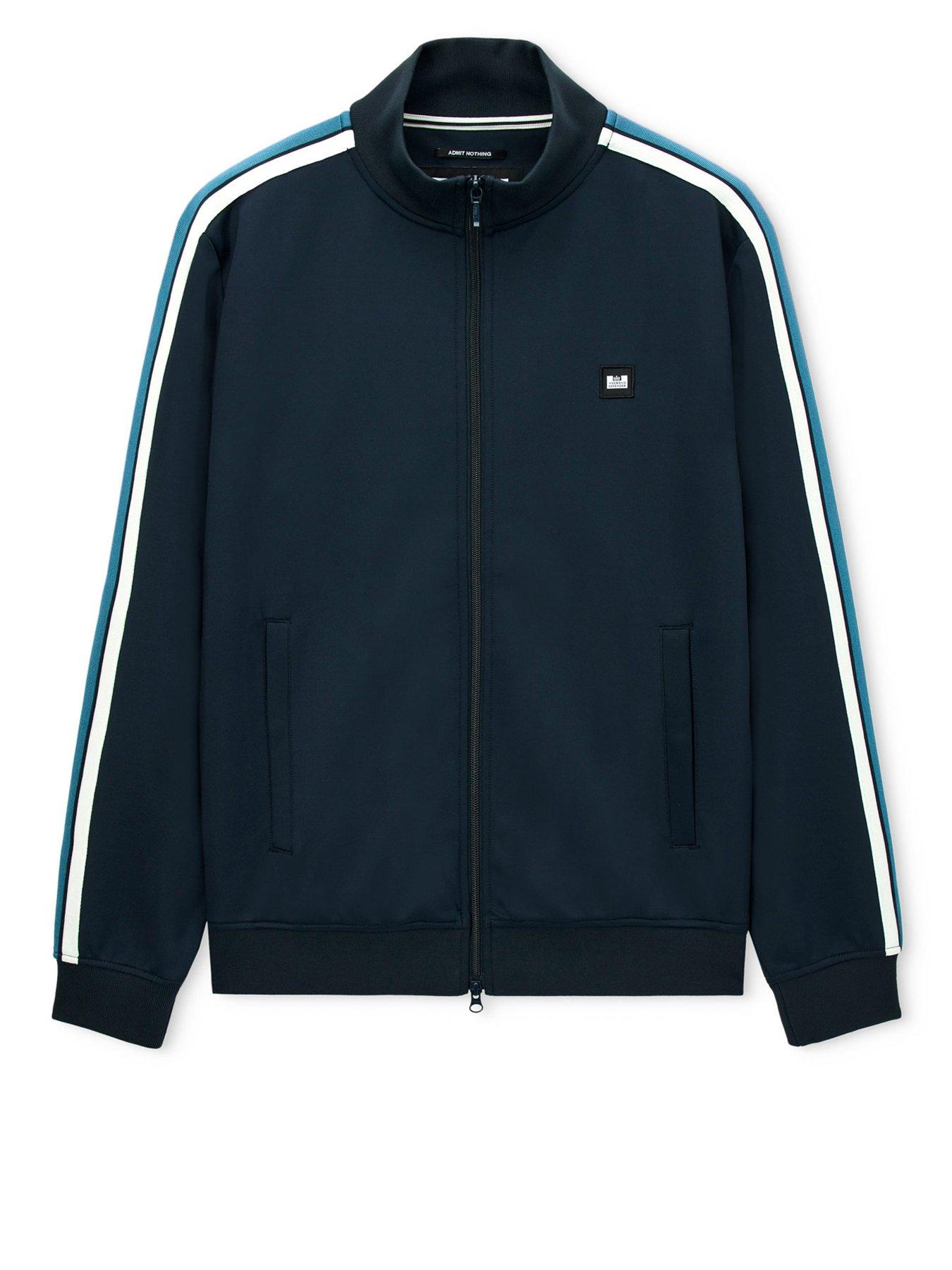Image 4 of 5 of Weekend Offender Mens Cultra Funnel Neck Zip Through Track Top - Navy