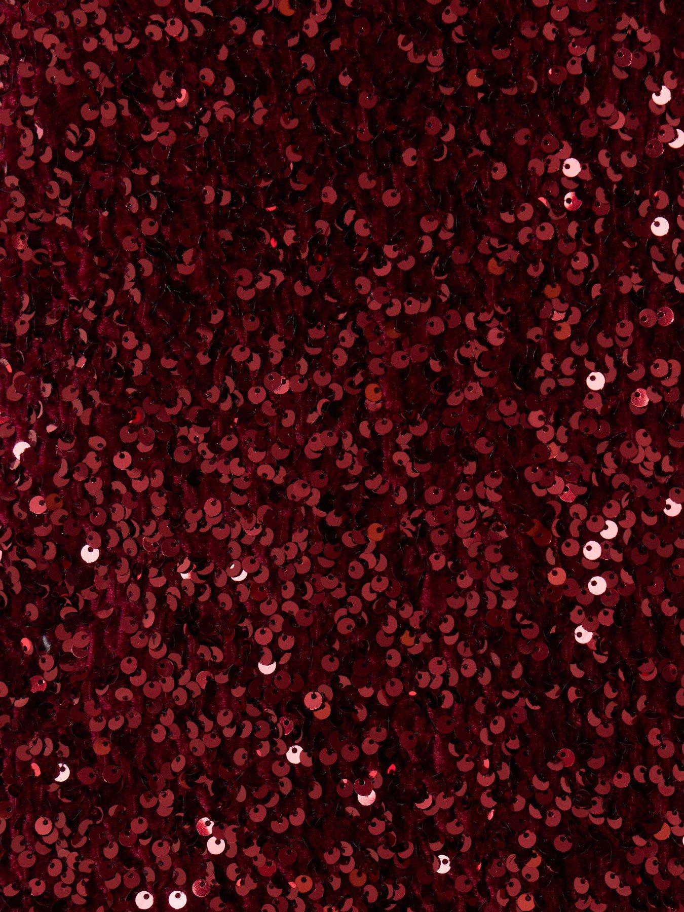 Image 5 of 6 of Threadbare Ladies Tamara Short&nbsp;Sleeve Mini Dress - Burgundy&nbsp;