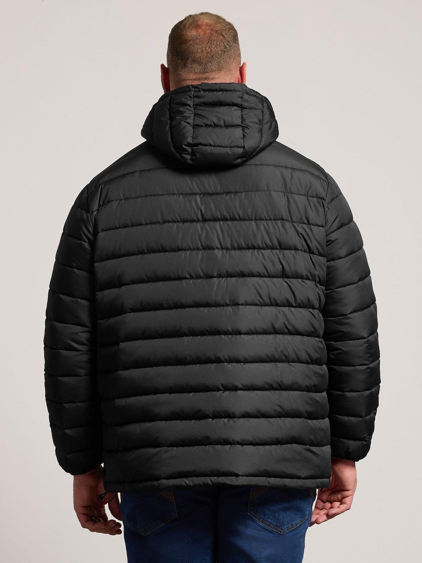 Image 2 of 4 of BadRhino Mens Lightweight Padded Hooded Zip Jacket - Black