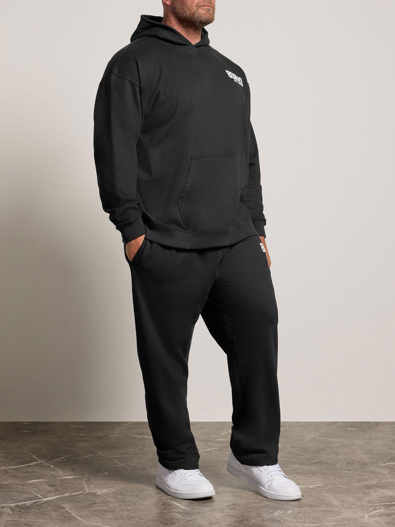 Badrhino Big & Tall Men's Black Loopback Joggers - Image 2