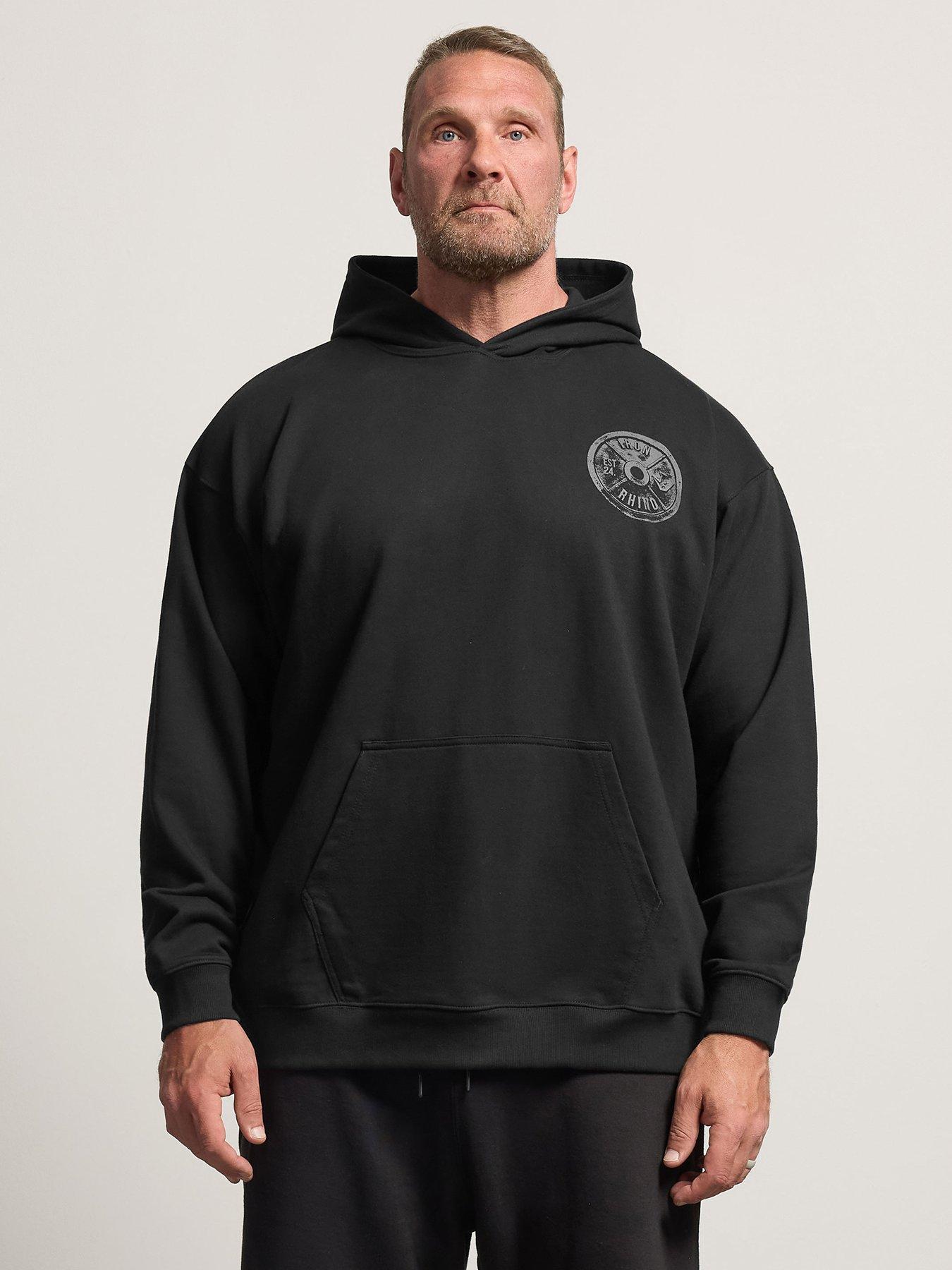 BadRhino Badrhino Weightplate Hoodie, Black, Size 2Xl, Men