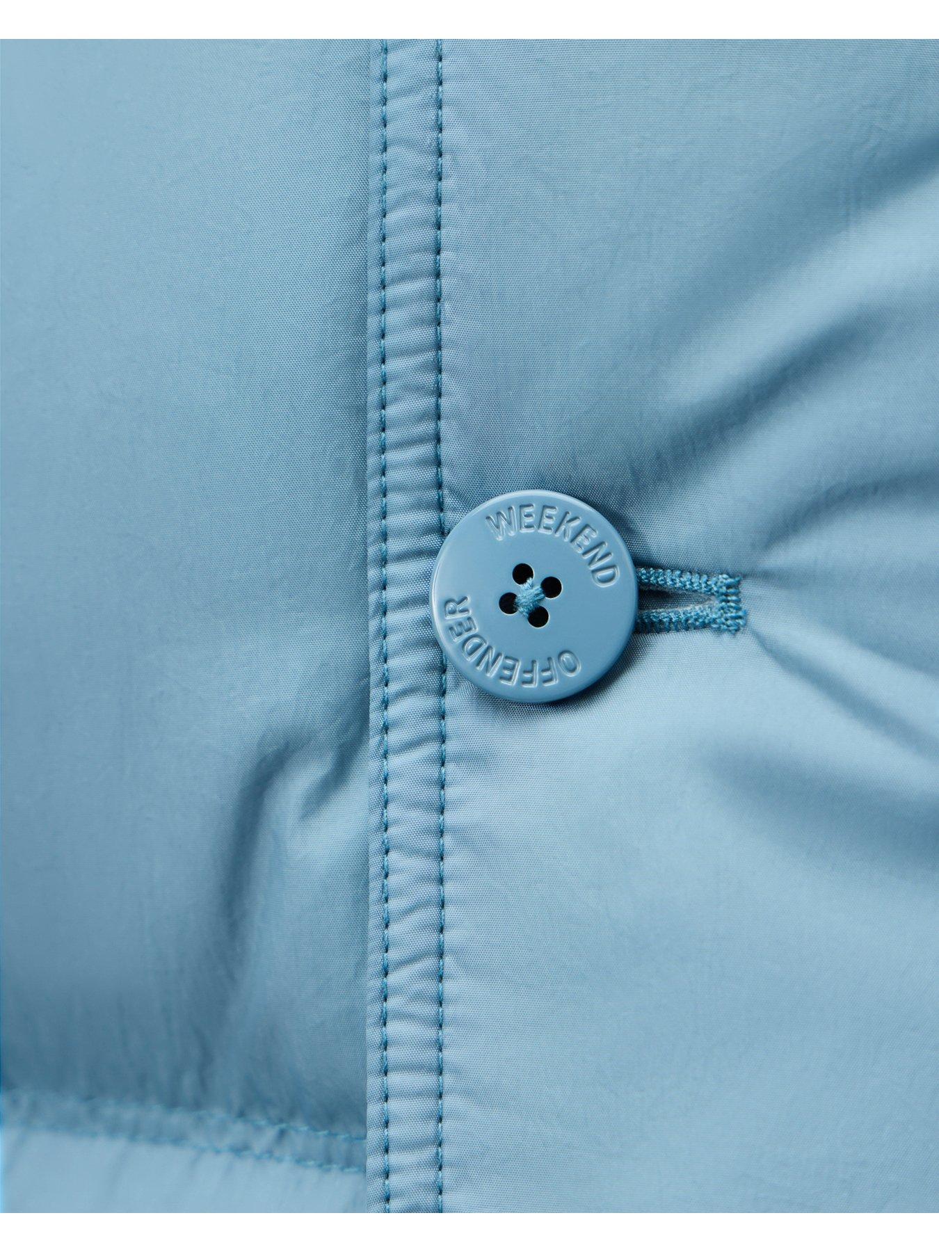 Image 7 of 7 of Weekend Offender Mens Esja Padded Hooded Snap-Button Coat - Blue
