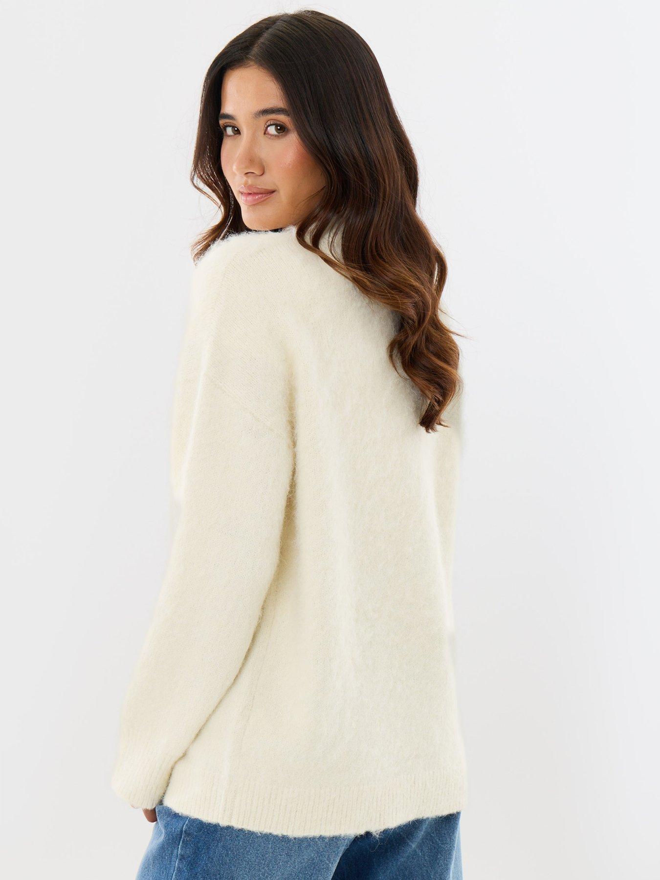 Image 2 of 4 of Threadbare Womens Teddy Bear Graphic Crew Neck Jumper - Ecru