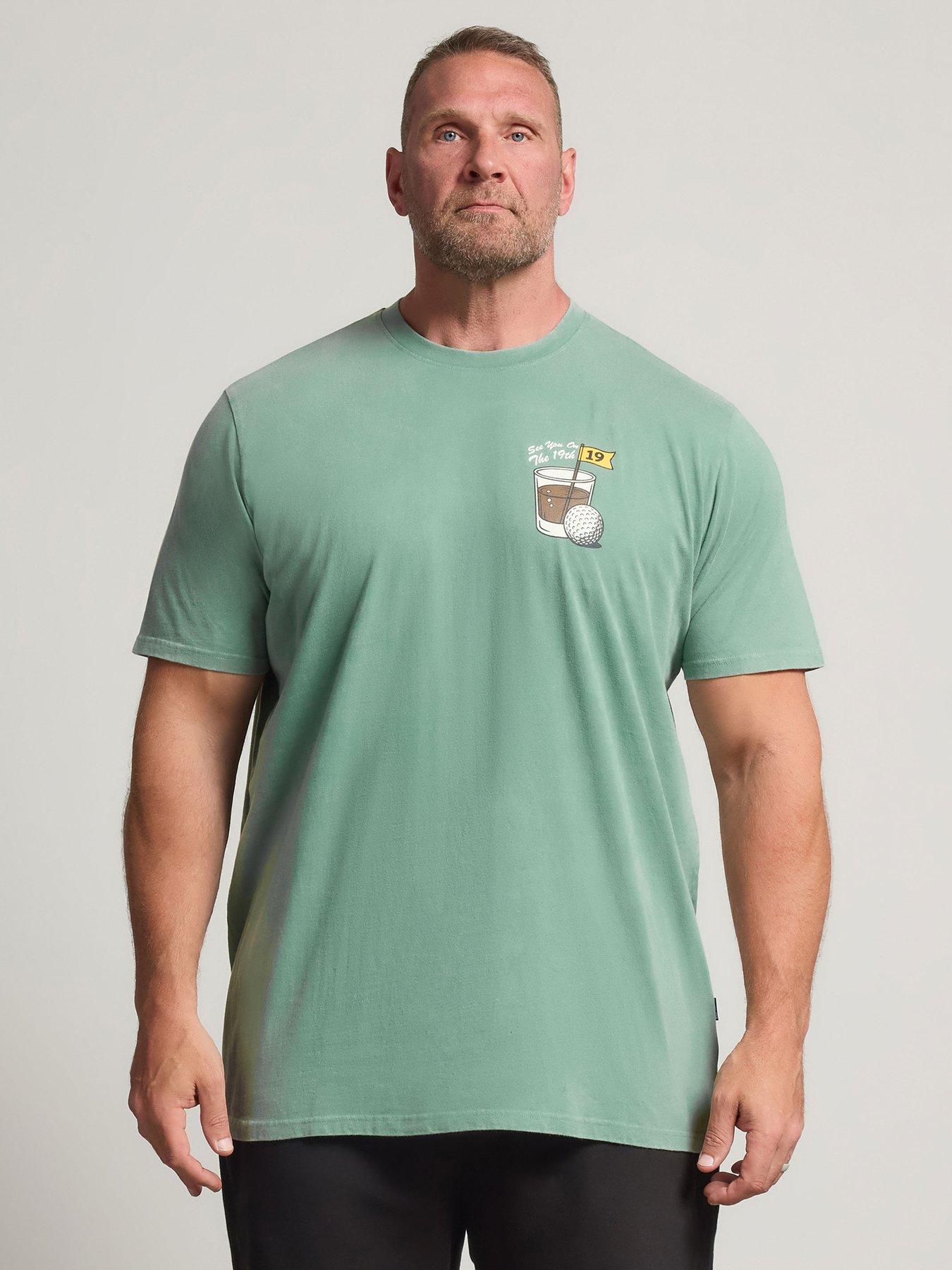Badrhino Green Extra Long Pigment Dye Golf Graphic T-Shirt - Image 2