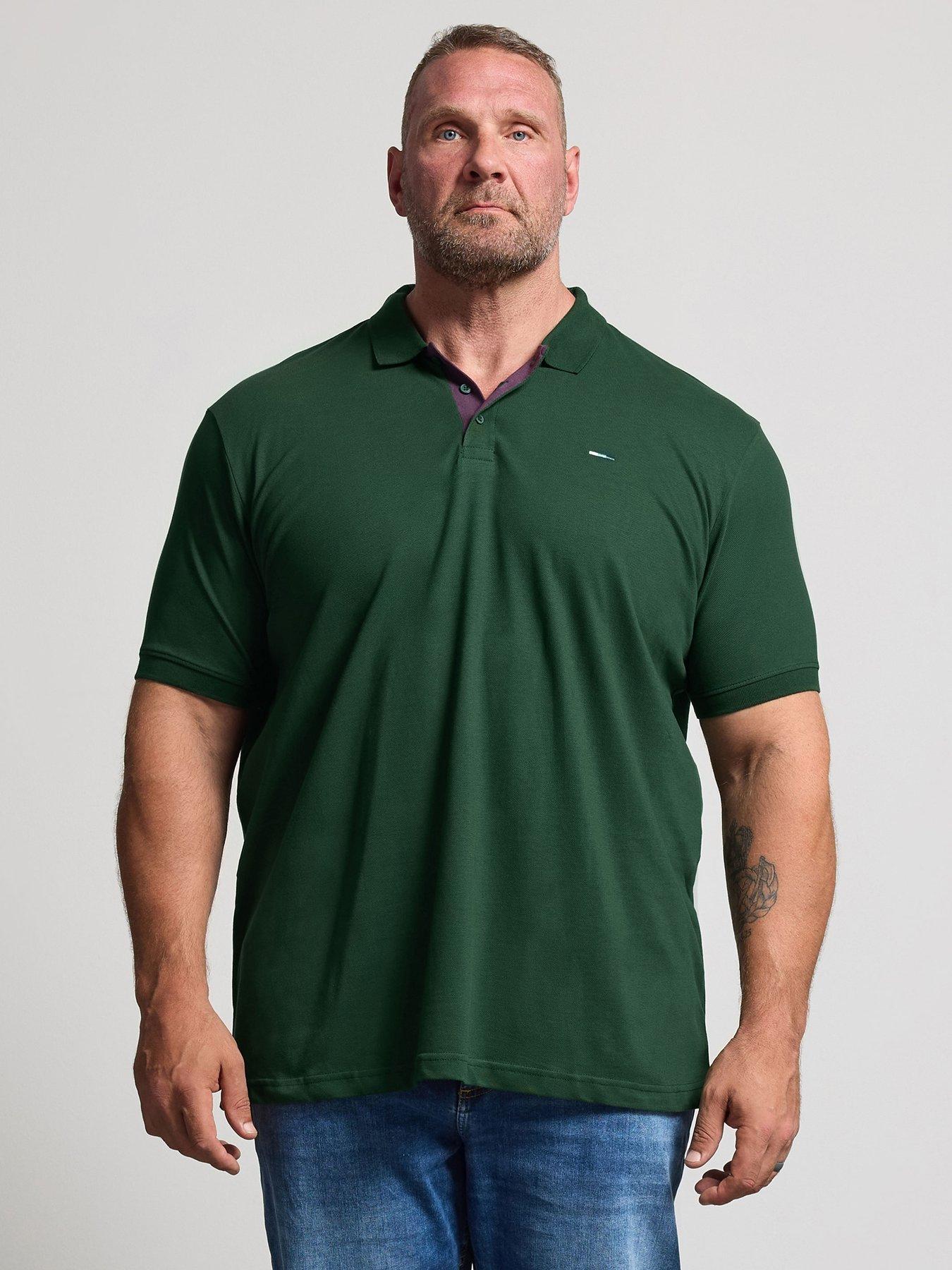 BadRhino Contrast Polo Shirt, Green, Size 4Xl, Men