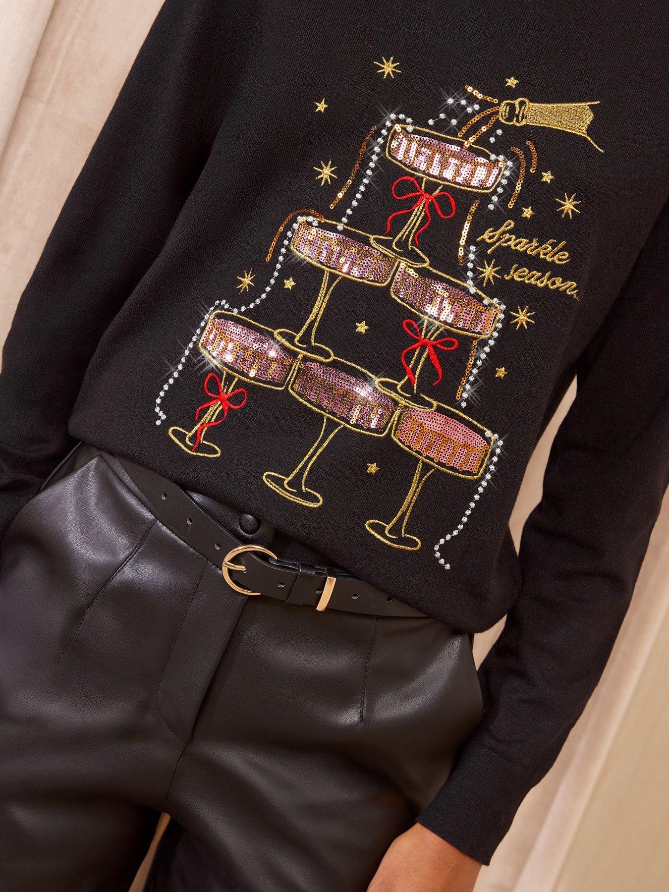 Image 5 of 5 of Friends Like These Black Drinks Christmas Jumper