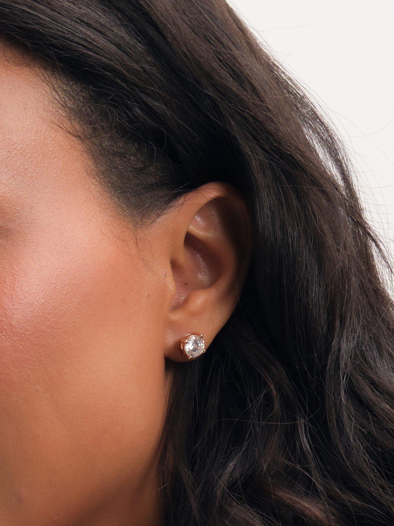 Image 2 of 3 of Jon Richard Gold Plated And Crystal Large Round Studs