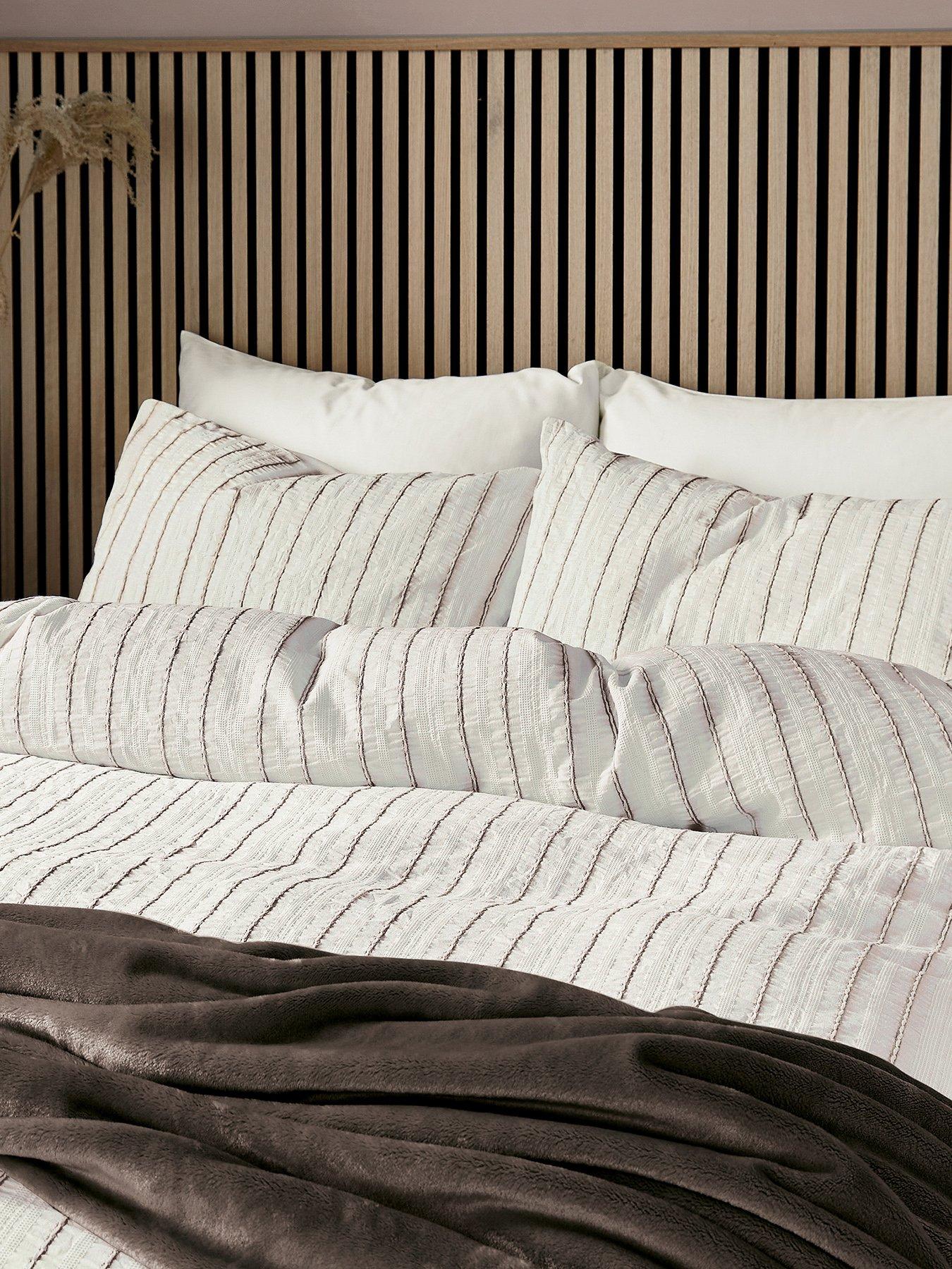 Helena Springfield Waffle Stripe Cover Set Chocolate
