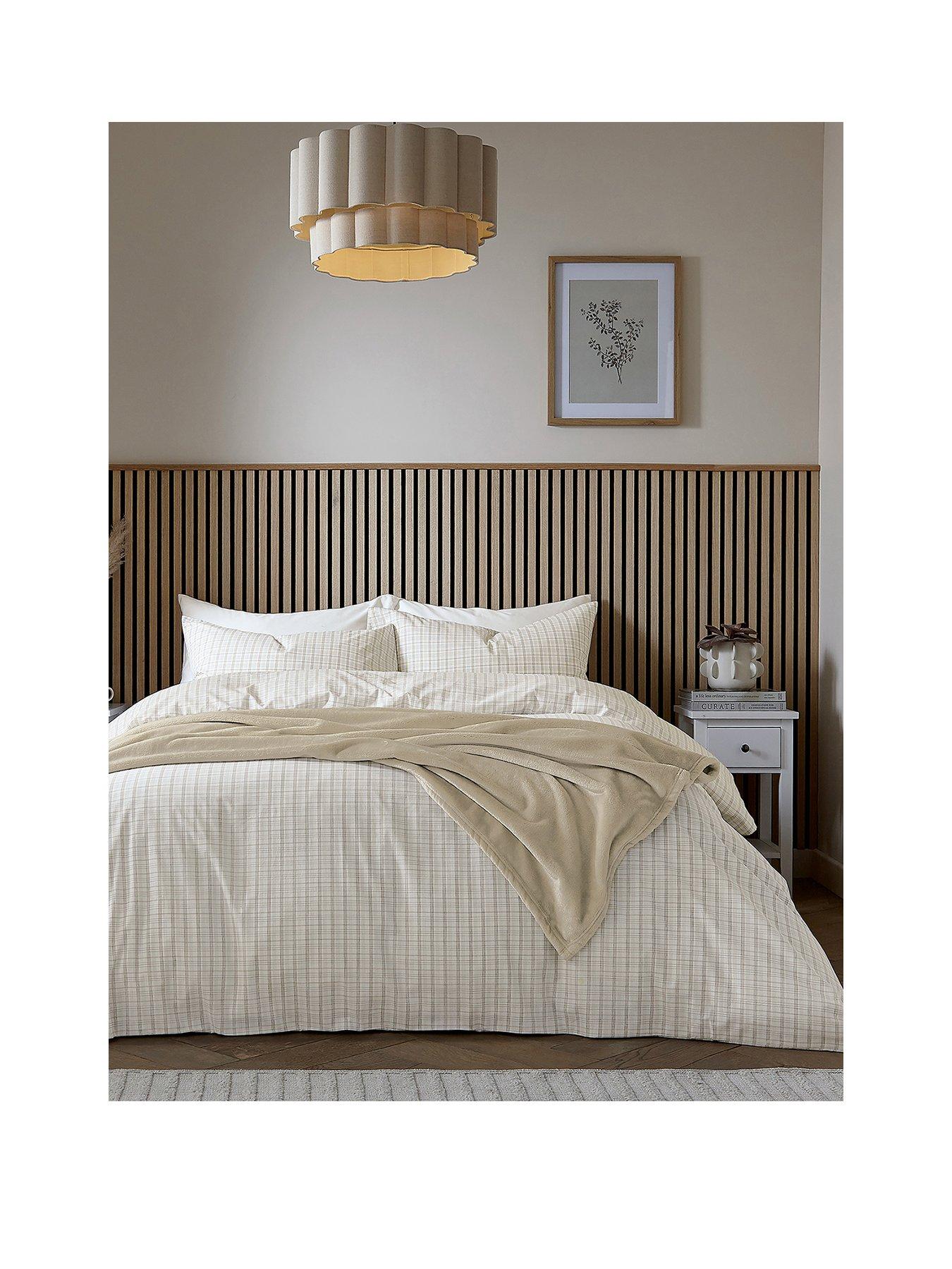 Image 2 of 7 of Helena Springfield Tranquil Check Cover Set Linen