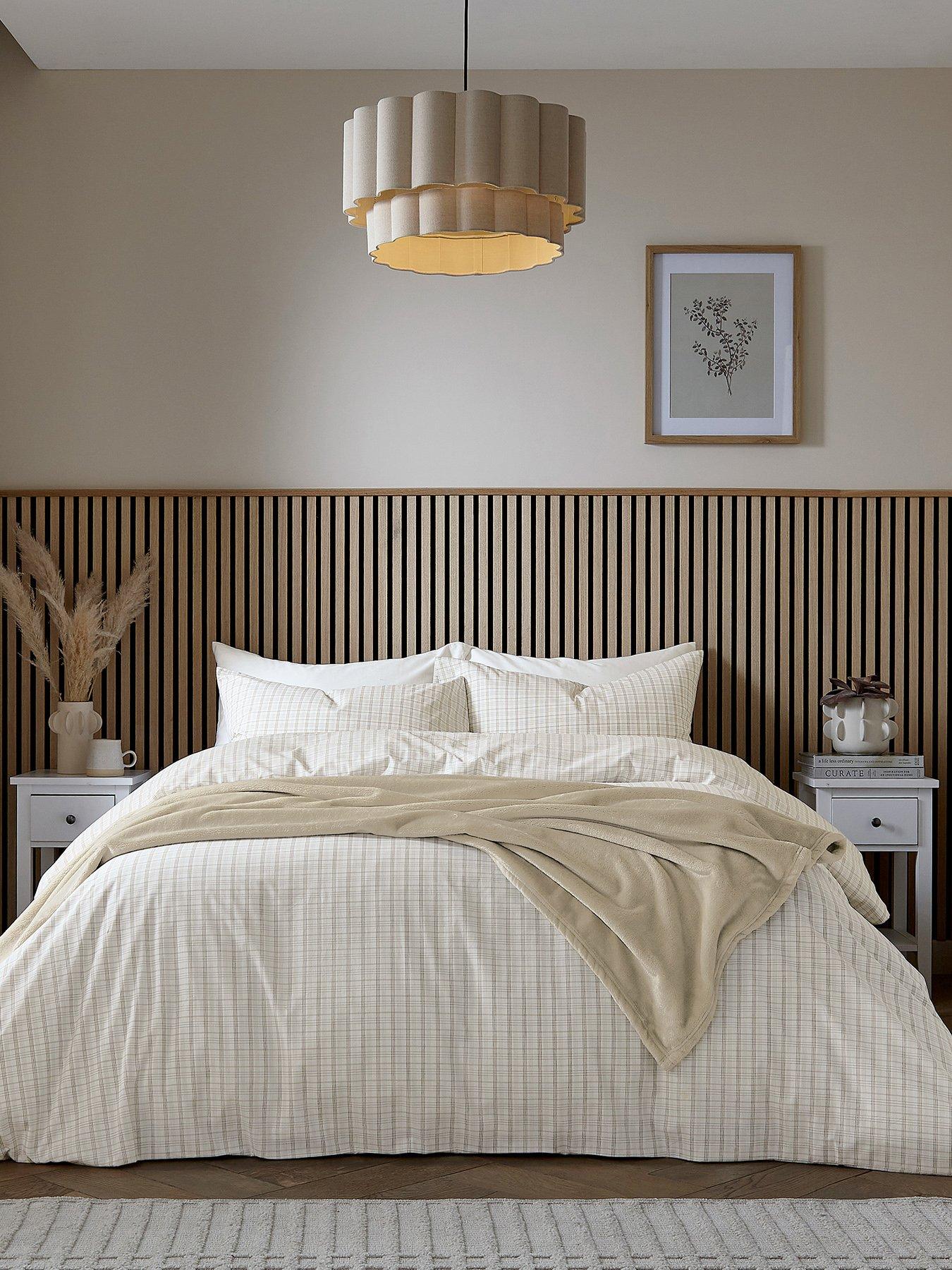 Image 5 of 7 of Helena Springfield Tranquil Check Cover Set Linen