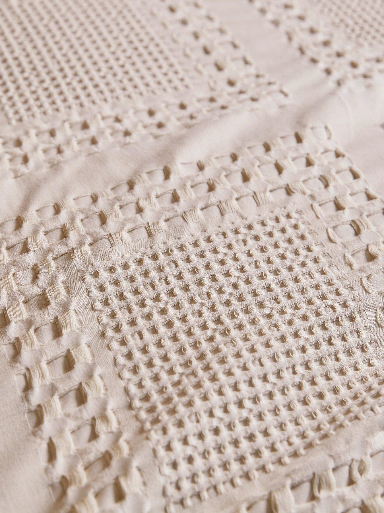 Image 4 of 5 of Abigail Ahern x Murmur Maeve Waffle Bed Cover Set Dusky Pink