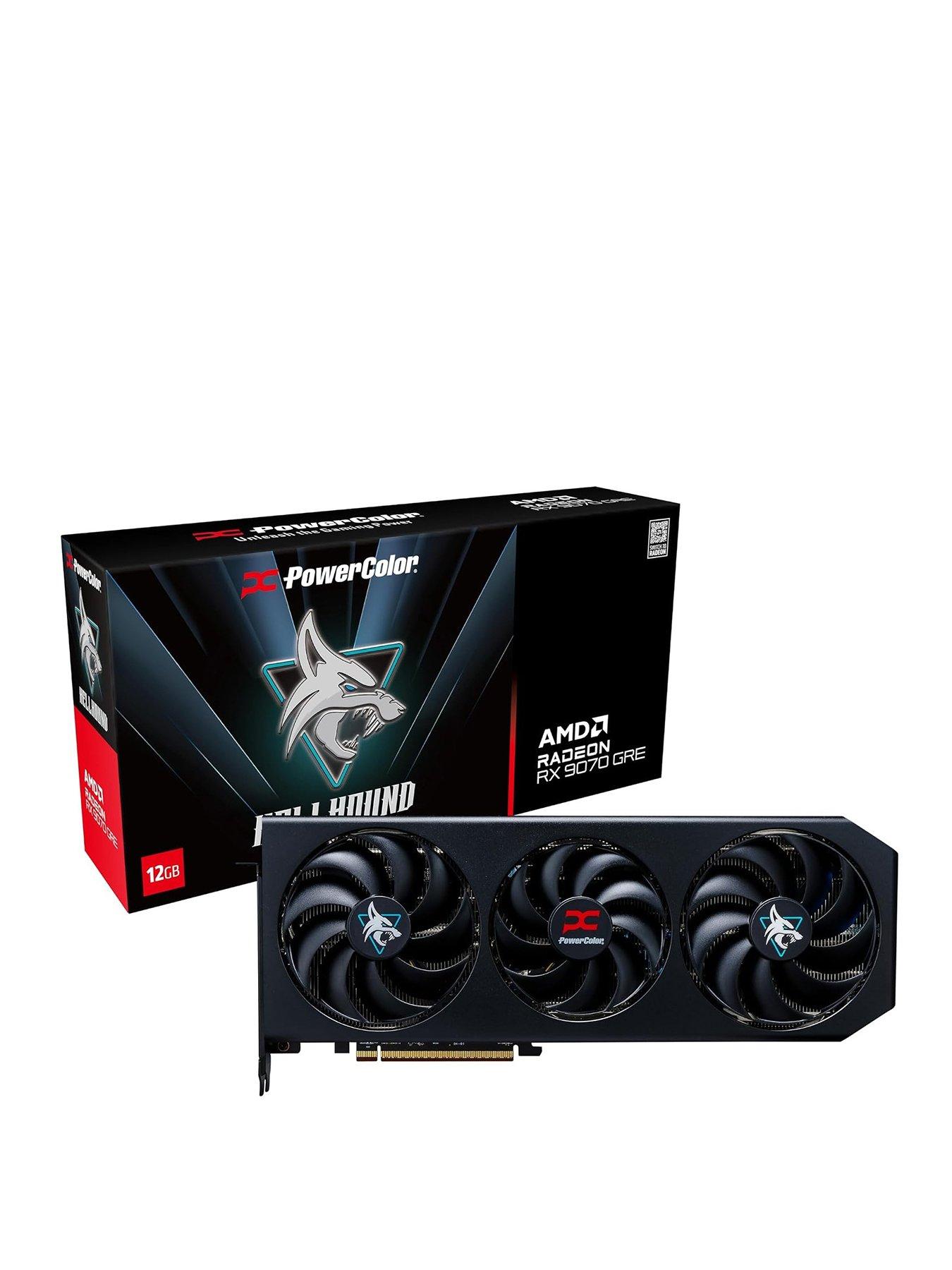 PowerColor HellHound AMD Radeon RX 9070 GRE 12Gb GDDR6 PCIe 5.0 Overclocked Graphics Card