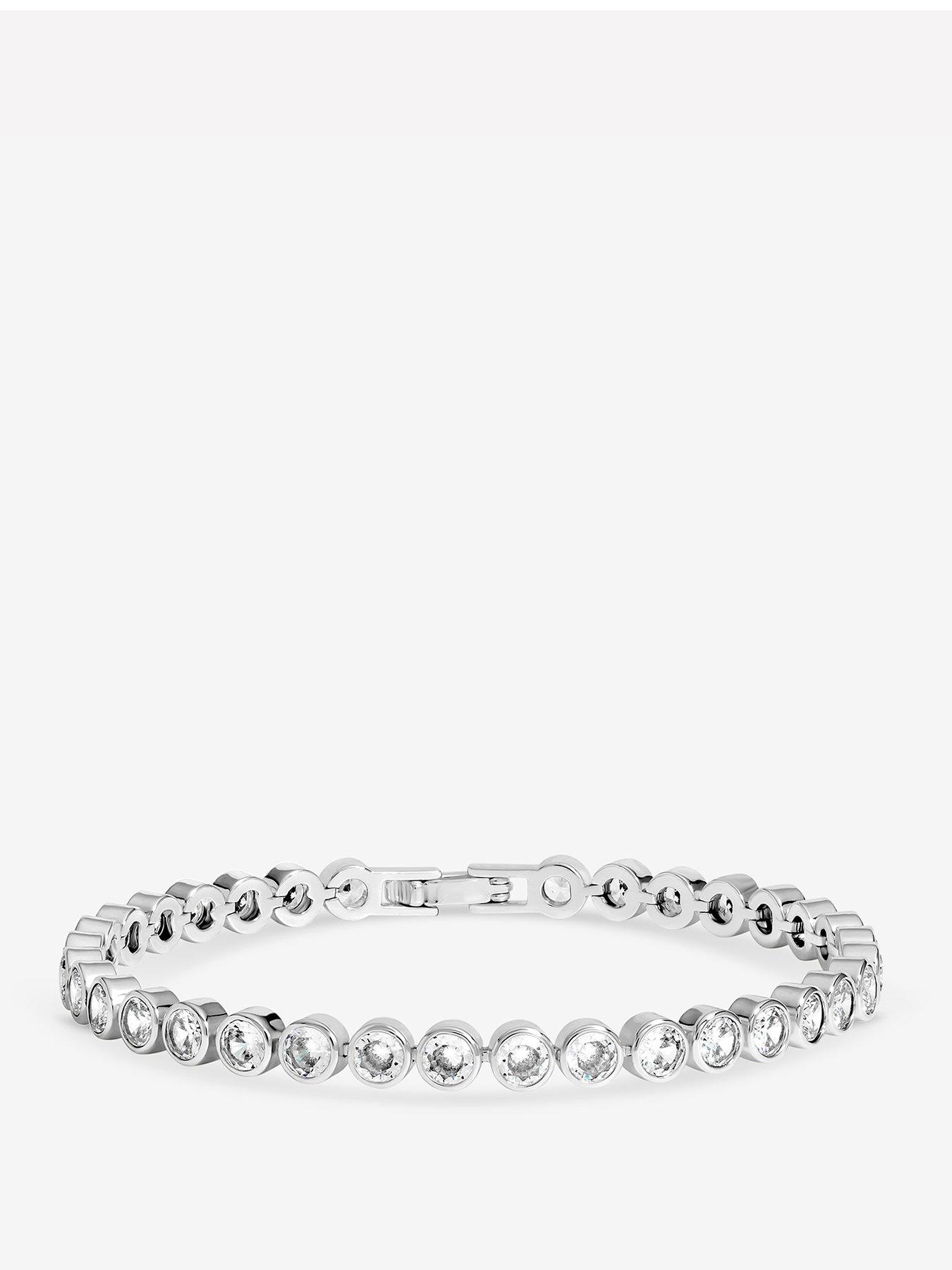 Image 1 of 1 of Jon Richard Silver Plated Tennis Round Besel Bracelet
