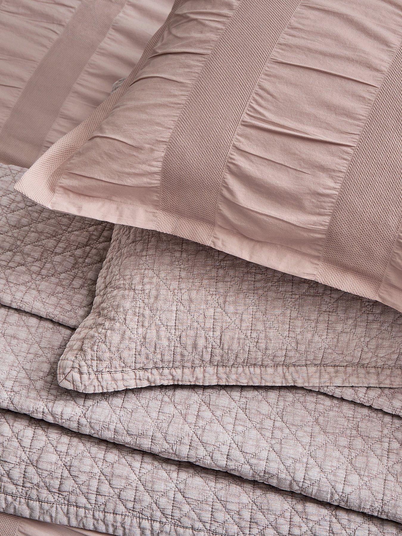 Image 1 of 3 of Bedeck of Belfast Stonewashed Cotton Pillowcase Pairs Oxford Pink