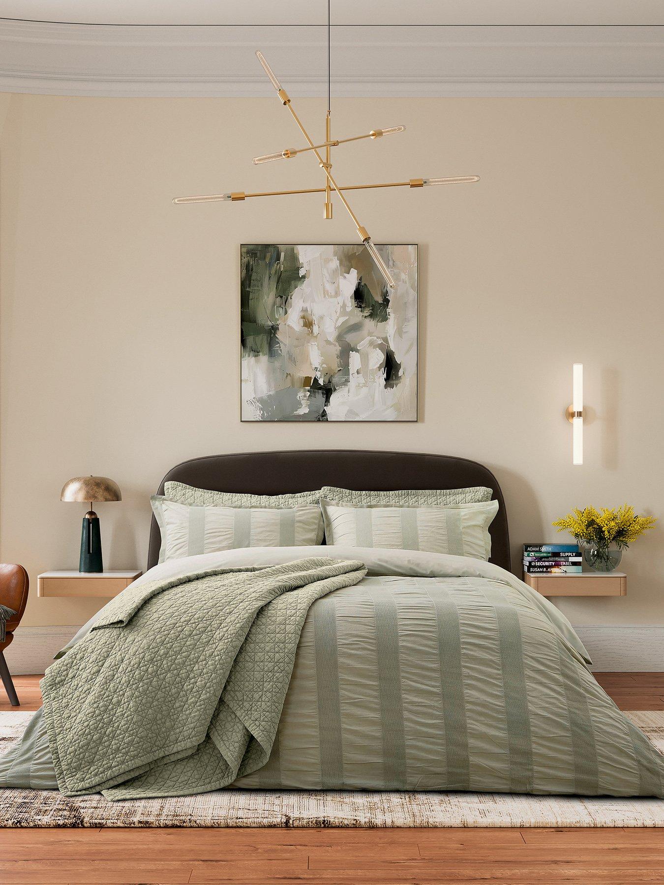 Image 4 of 4 of Bedeck of Belfast Stonewashed Cotton Pillowcase Pairs Oxford Sage Green