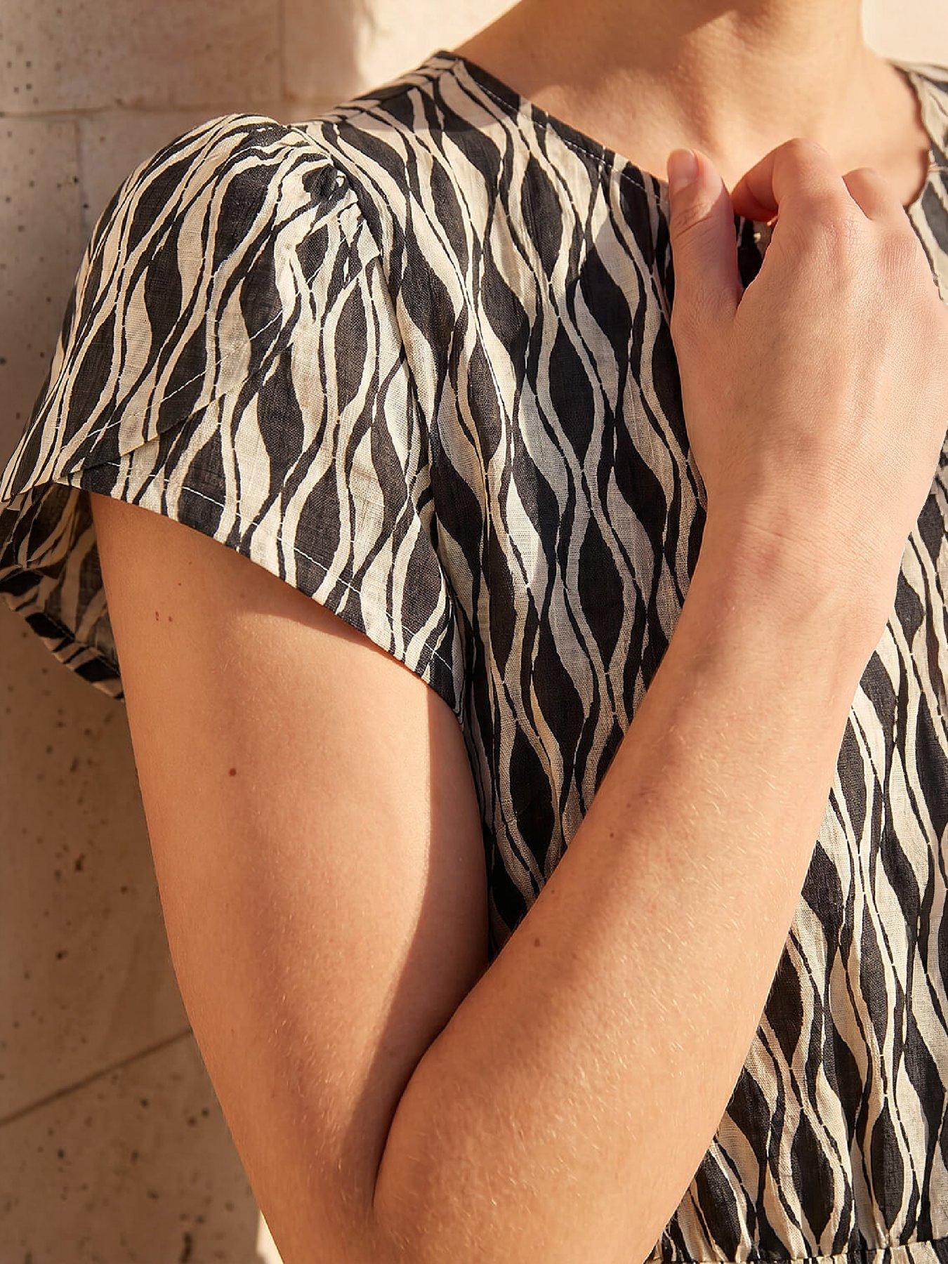 Image 2 of 4 of Roman Abstract Geo Print Midi Dress