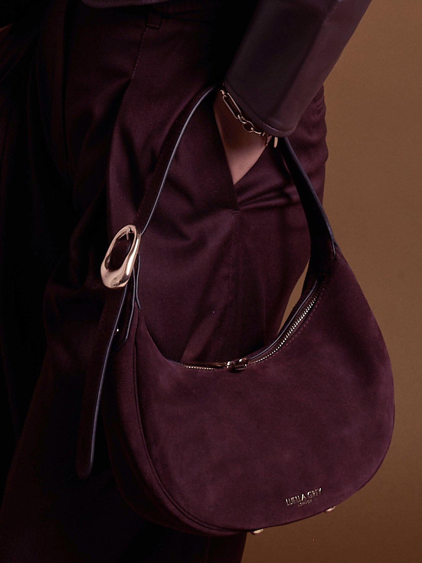 Image 7 of 7 of Luella Grey Blythe Scoop Shoulder Bag - Black Cherry