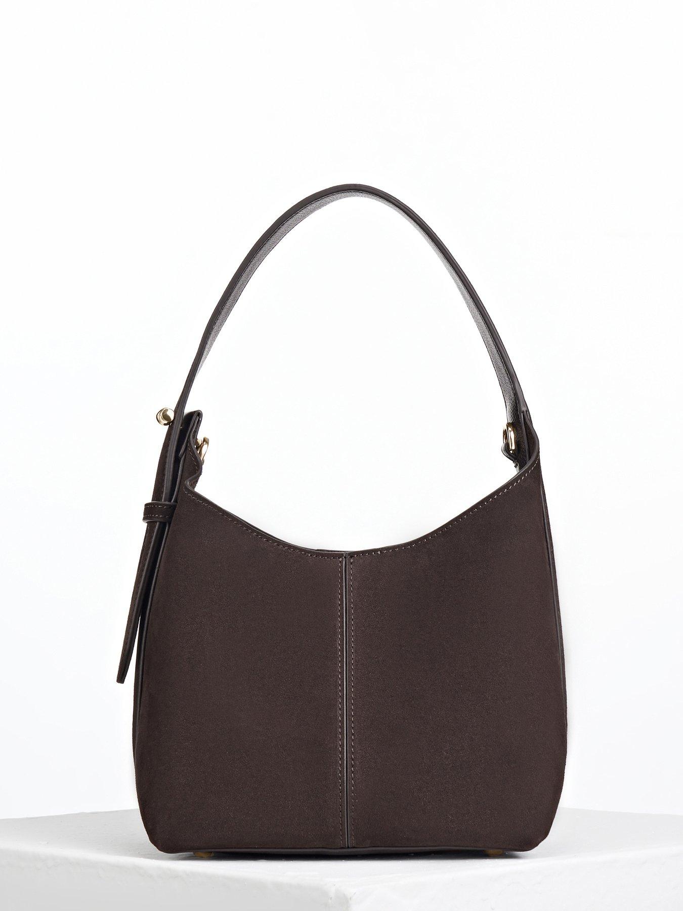 Image 2 of 7 of Luella Grey Roxanne Grab Handle Bag - Chocolate Suede